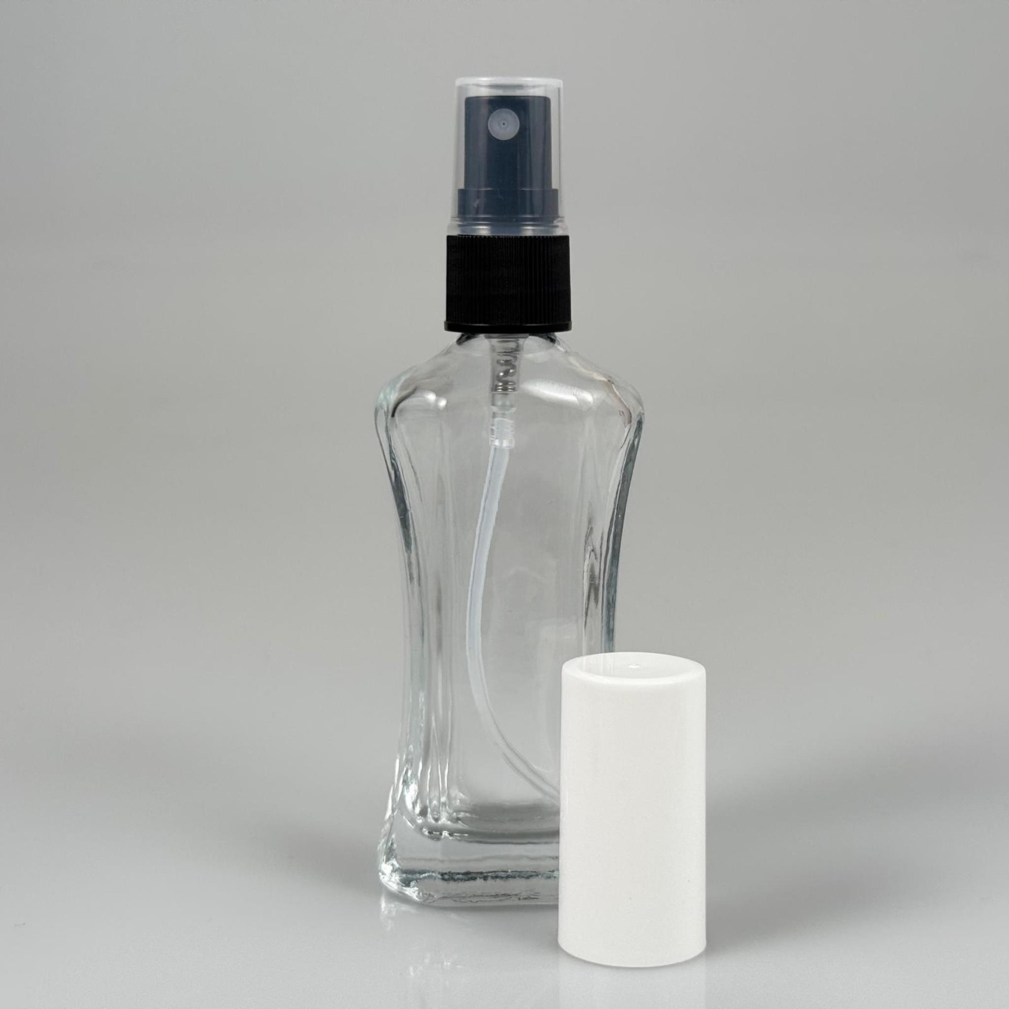 50 CC MİLANO MODEL CAM ŞİŞE - BEYAZ PLASTİK KAPAK - SİYAH SPREYLİ - 50 ML LÜKS PARFÜM ŞİŞESİ (CAMIN KALINLIĞI İLE İLGİLİ +/- 5 ML TOLERANS OLABİLİR)