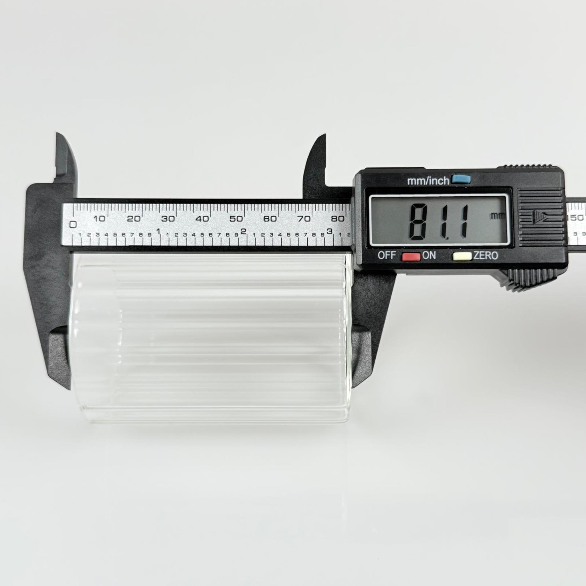 MUM BARDAK ÇİZGİLİ - ŞEFFAF - MUM İÇİN CAM BARDAK - TOPTAN MUM BARDAK - BOŞ MUM BARDAĞI - 200 CC (60X80 MM)