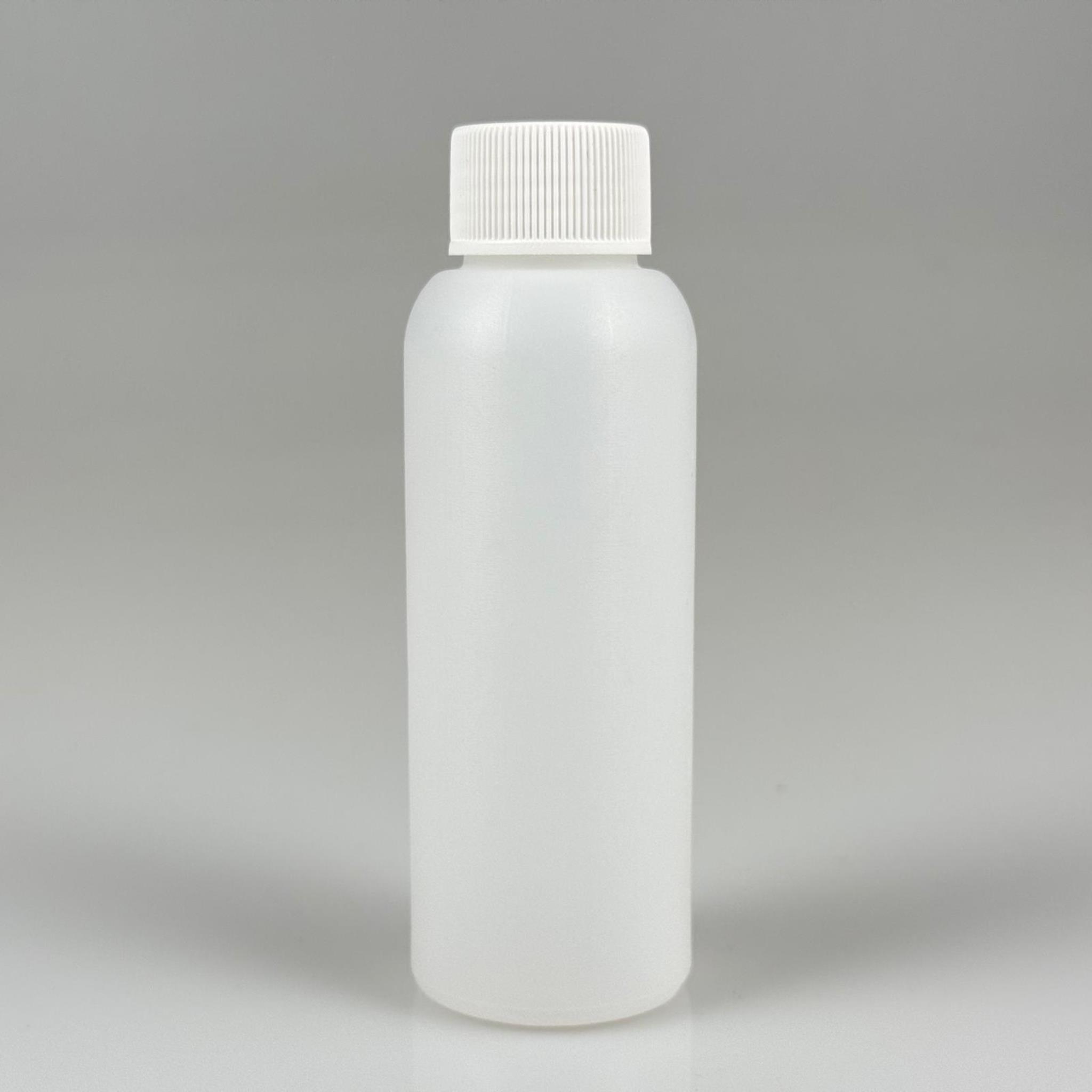 100 CC NATÜREL SERT POLİETİLEN ŞİŞE + BEYAZ KAPAKLI  ( 24 MM ) - 100 ML SERT POLİETİLEN ŞİŞE