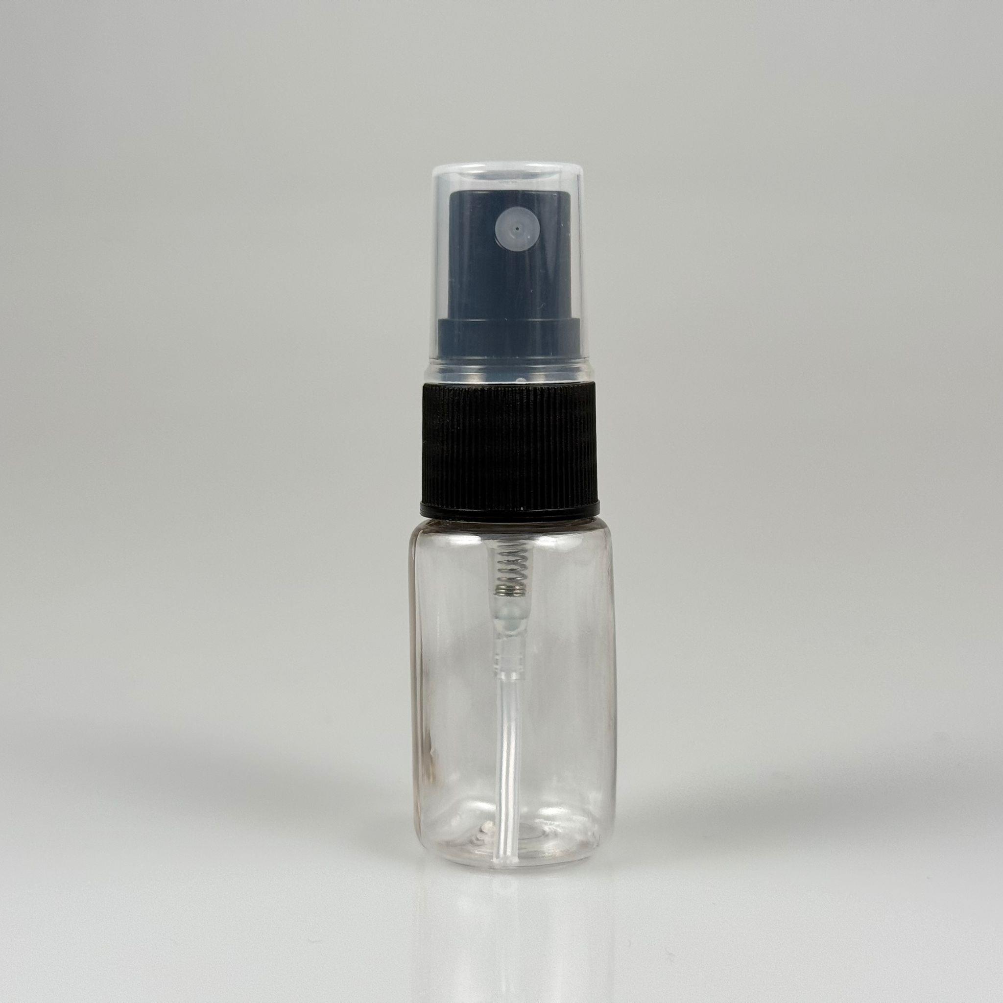 10 CC ŞEFFAF PET ŞİŞE - SİYAH SPREYLİ TESTER 10 ML PLASTİK ŞİŞE