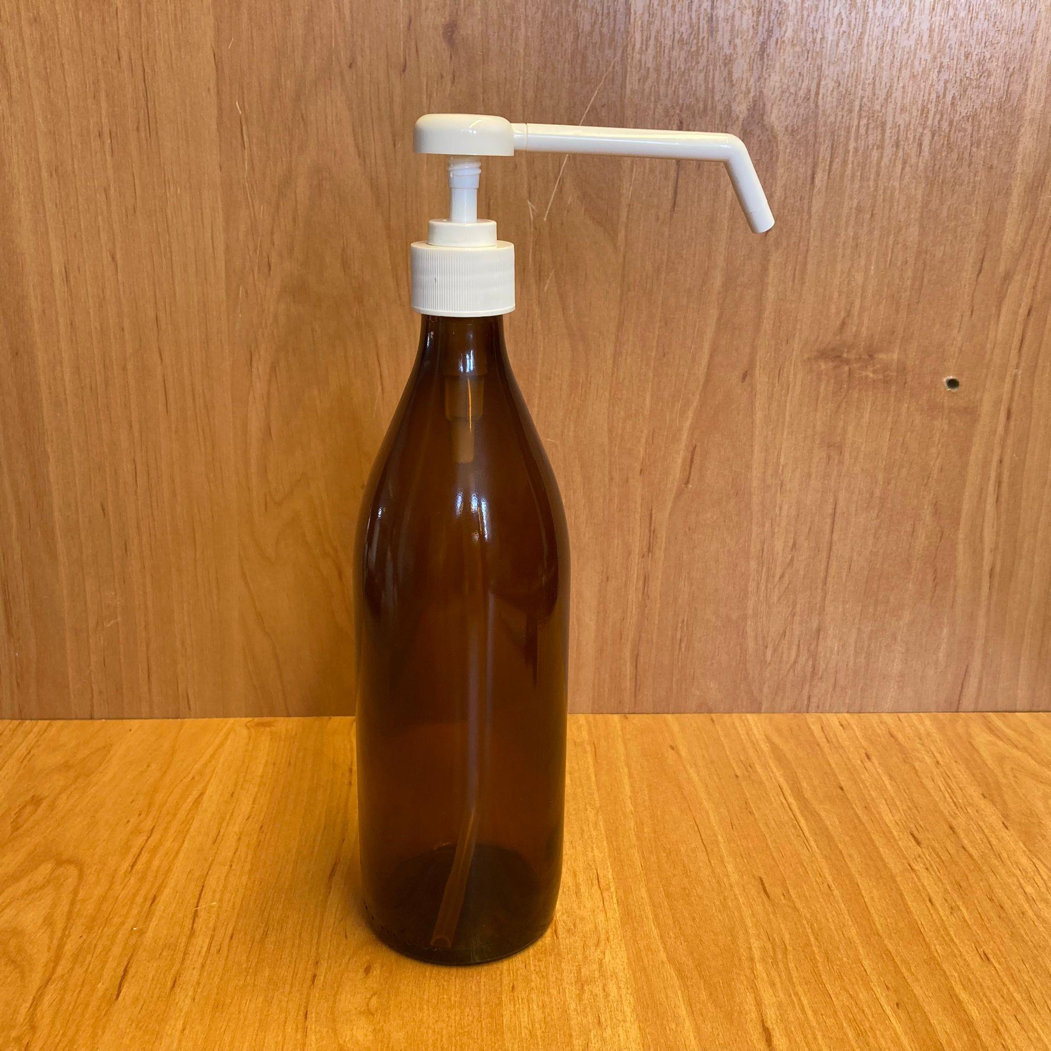 500 CC AMBER CAM ŞİŞE - BEYAZ DİSPANSİYER SPREY PÜSKÜRTÜCÜLÜ  - 500 ML KAHVERENGİ SPREYLİ ŞİŞE