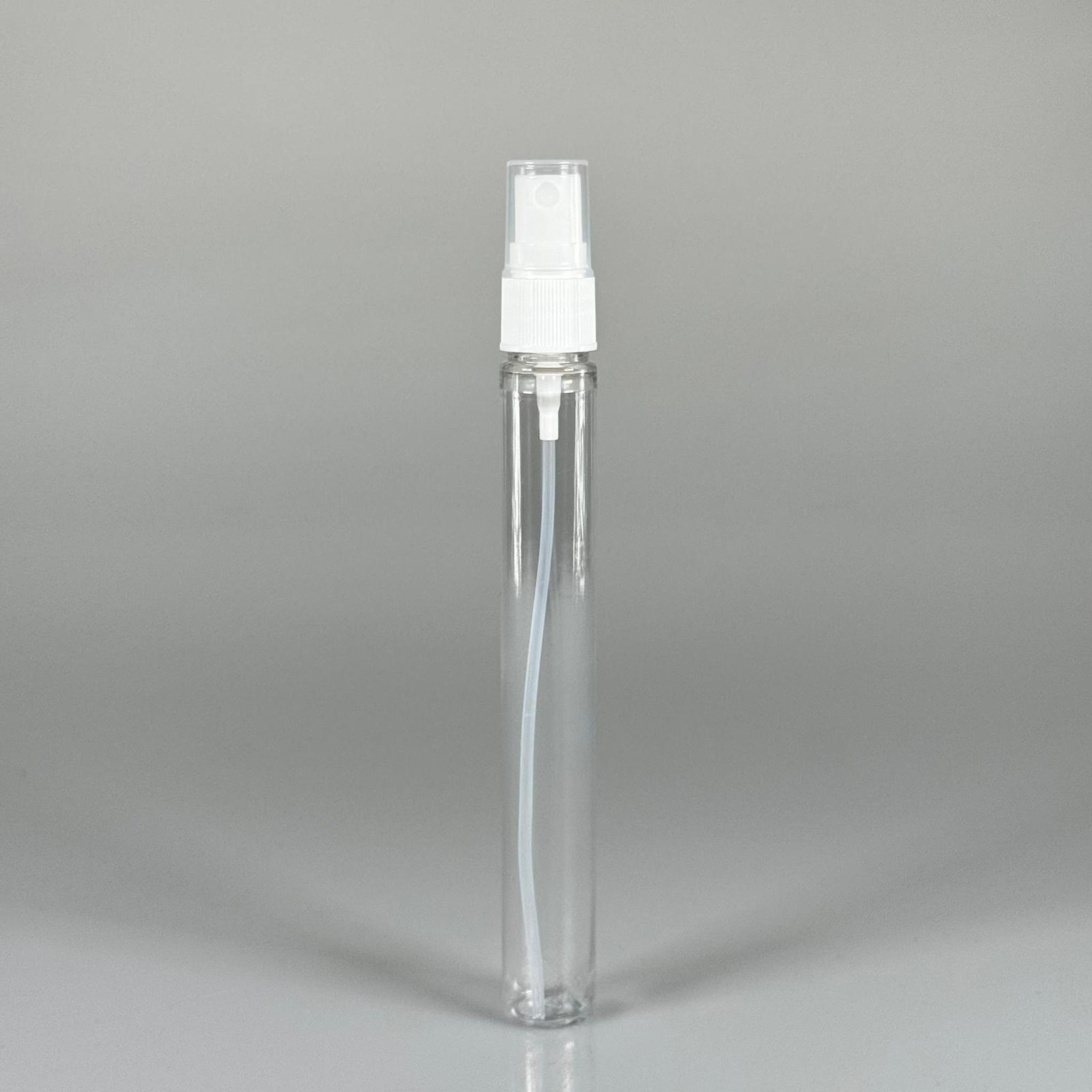 16 CM TÜP - 45 CC UZUN İNCE PET ŞİŞE - BEYAZ SPREYLİ TAKIM - UZUN PLASTİK KALEM PARFÜM, KOLONYA ŞİŞESİ