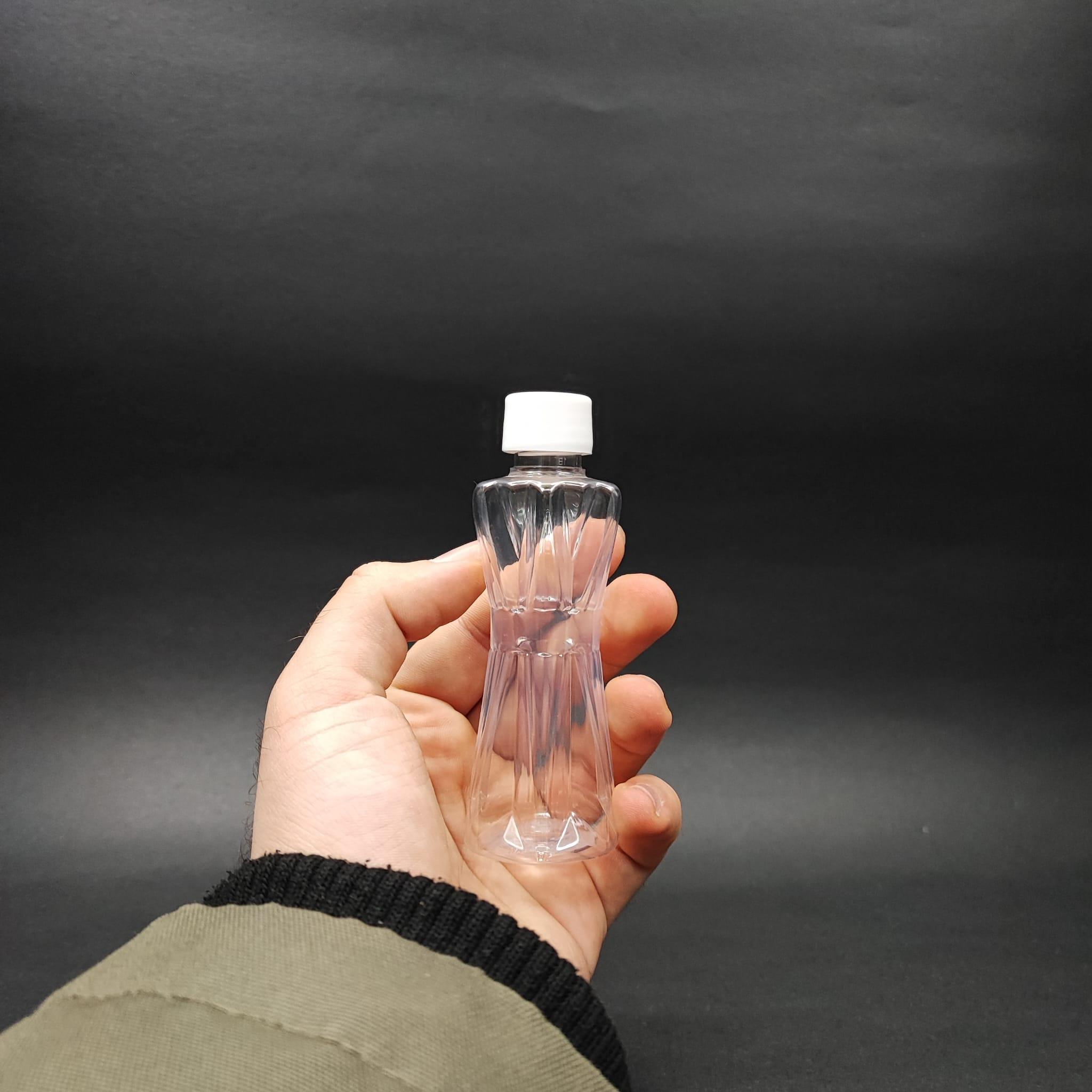 50 CC ELMAS MODEL PLASTİK ŞİŞE + KENDİNDEN CONTALI SIZDIRMAZ BEYAZ KAPAK - 50 ML KAPAKLI PET ŞİŞE