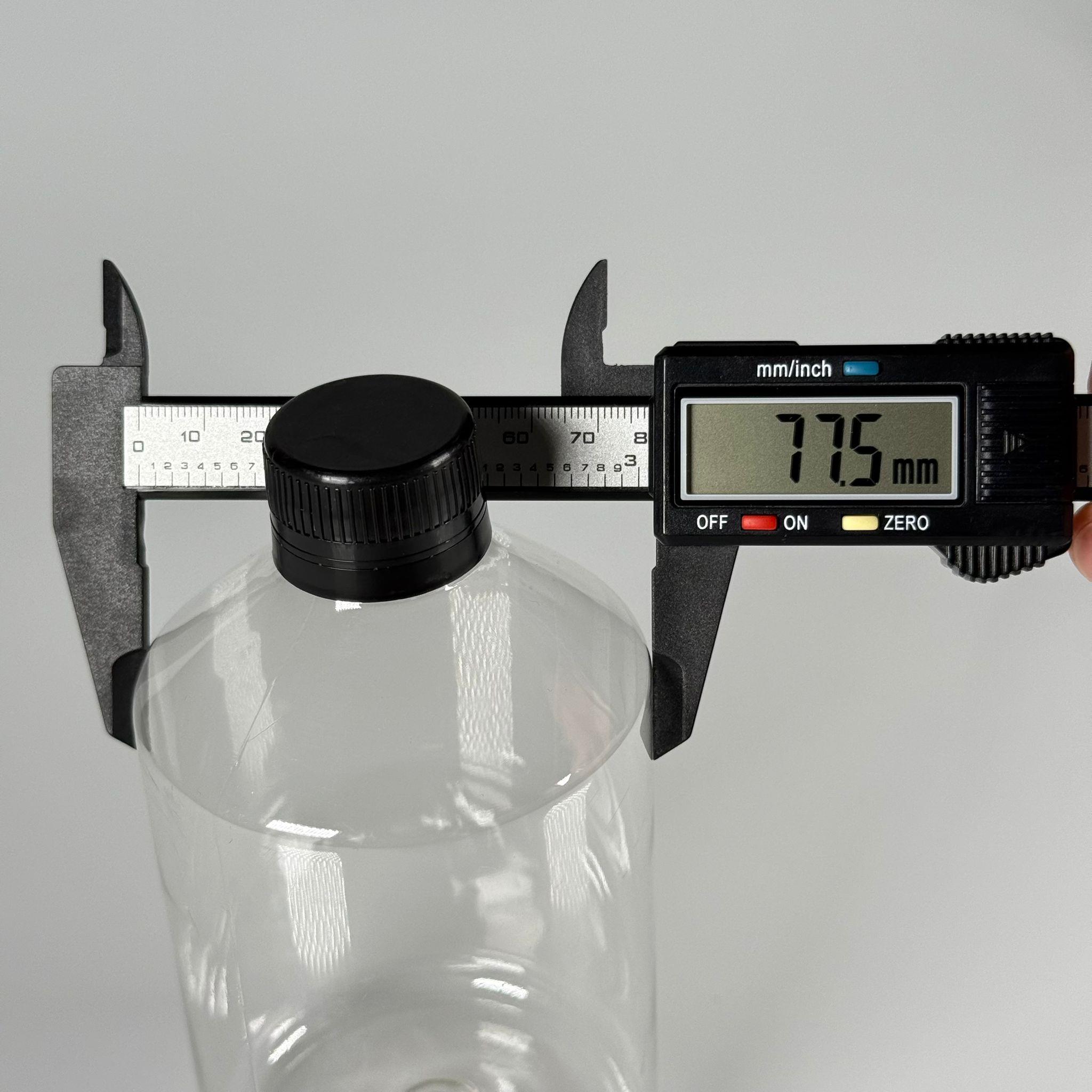 500 CC KÜT BOYUNLU ŞEFFAF PET ŞİŞE  - SİYAH KİLİTLİ KAPAKLI - 500 ML KALIN PET ŞİŞE