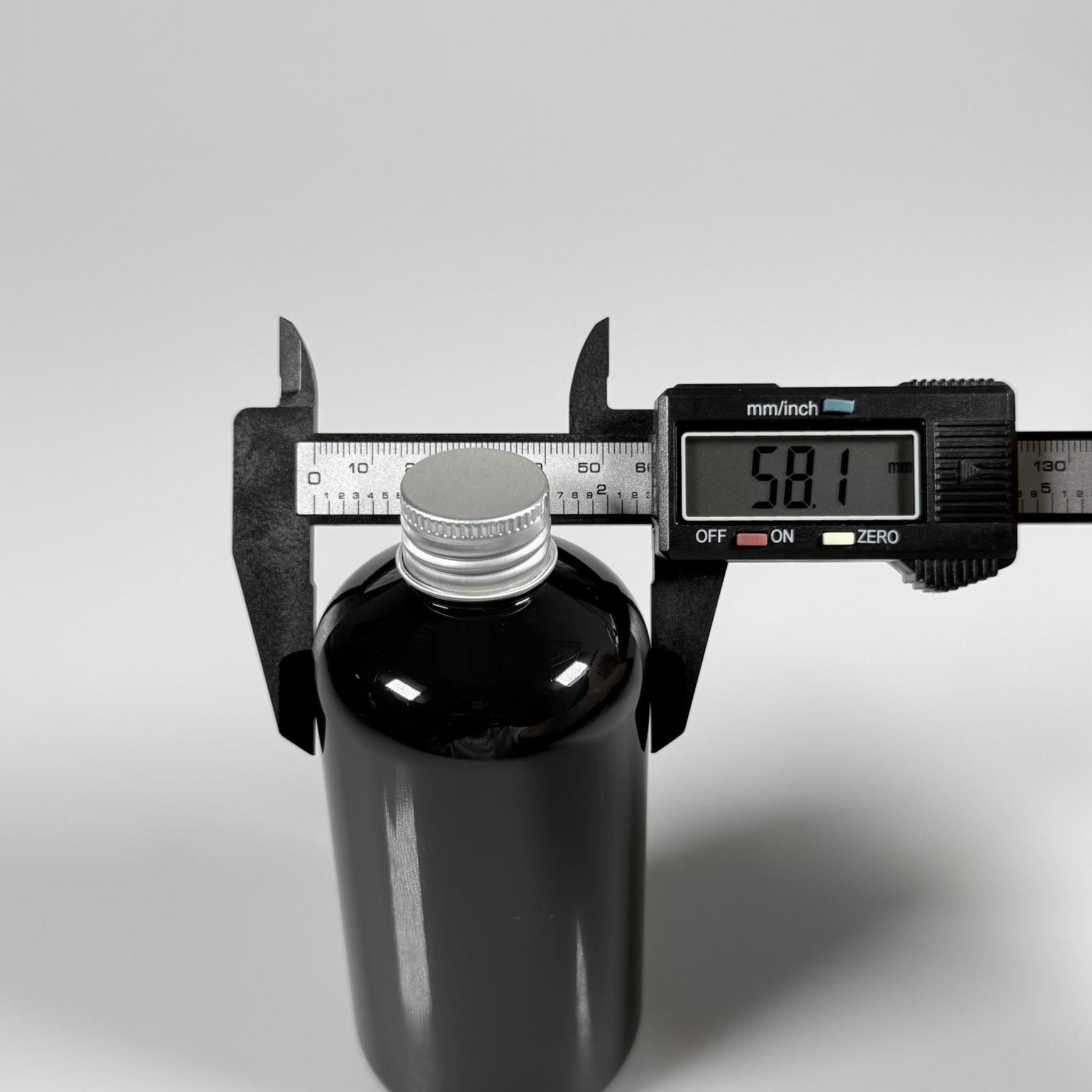 250 CC SİYAH PLASTİK ŞİŞE ZEYNEP MODEL - CONTALI GÜMÜŞ METAL KAPAKLI - 250 ML TOMBUL PET ŞİŞE