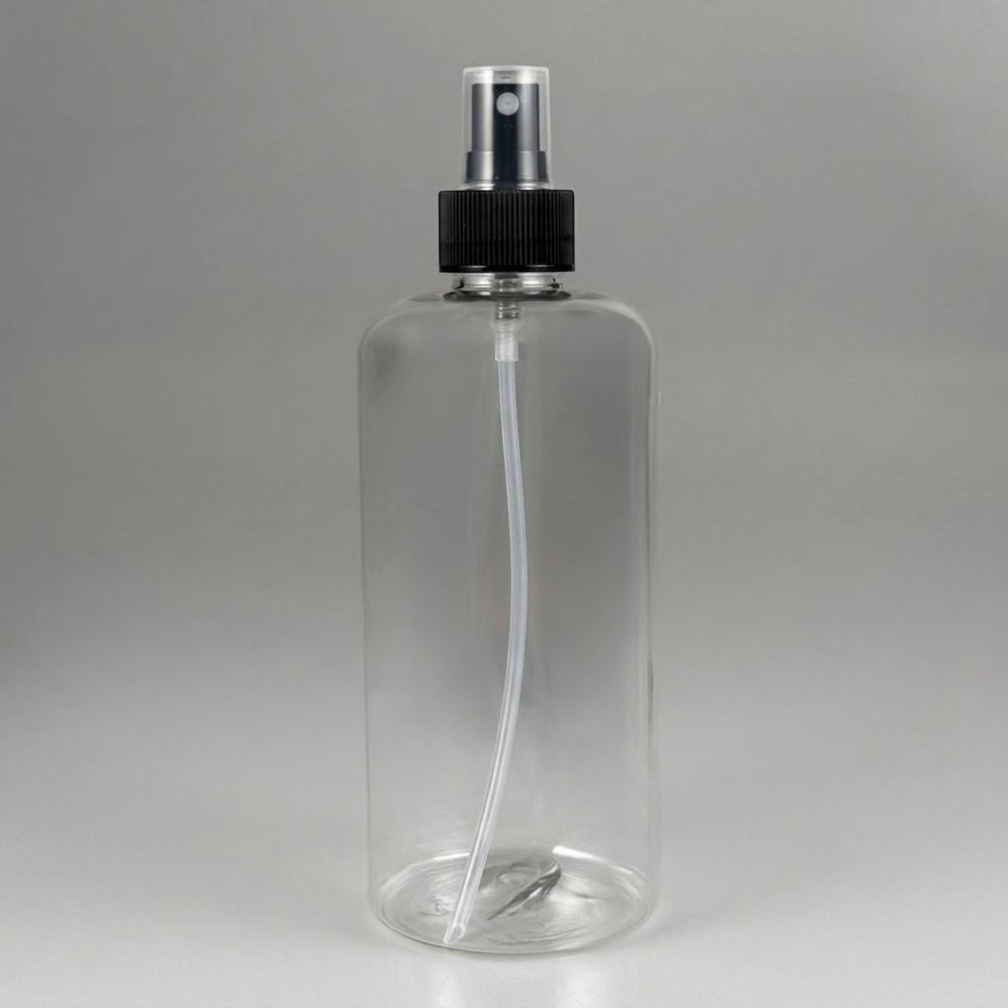500 CC UZUN SİLİNDİR PET ŞİŞE KALIN (26 GR) - SİYAH PARMNAK SPREYLİ - 500 ML PET ŞİŞE
