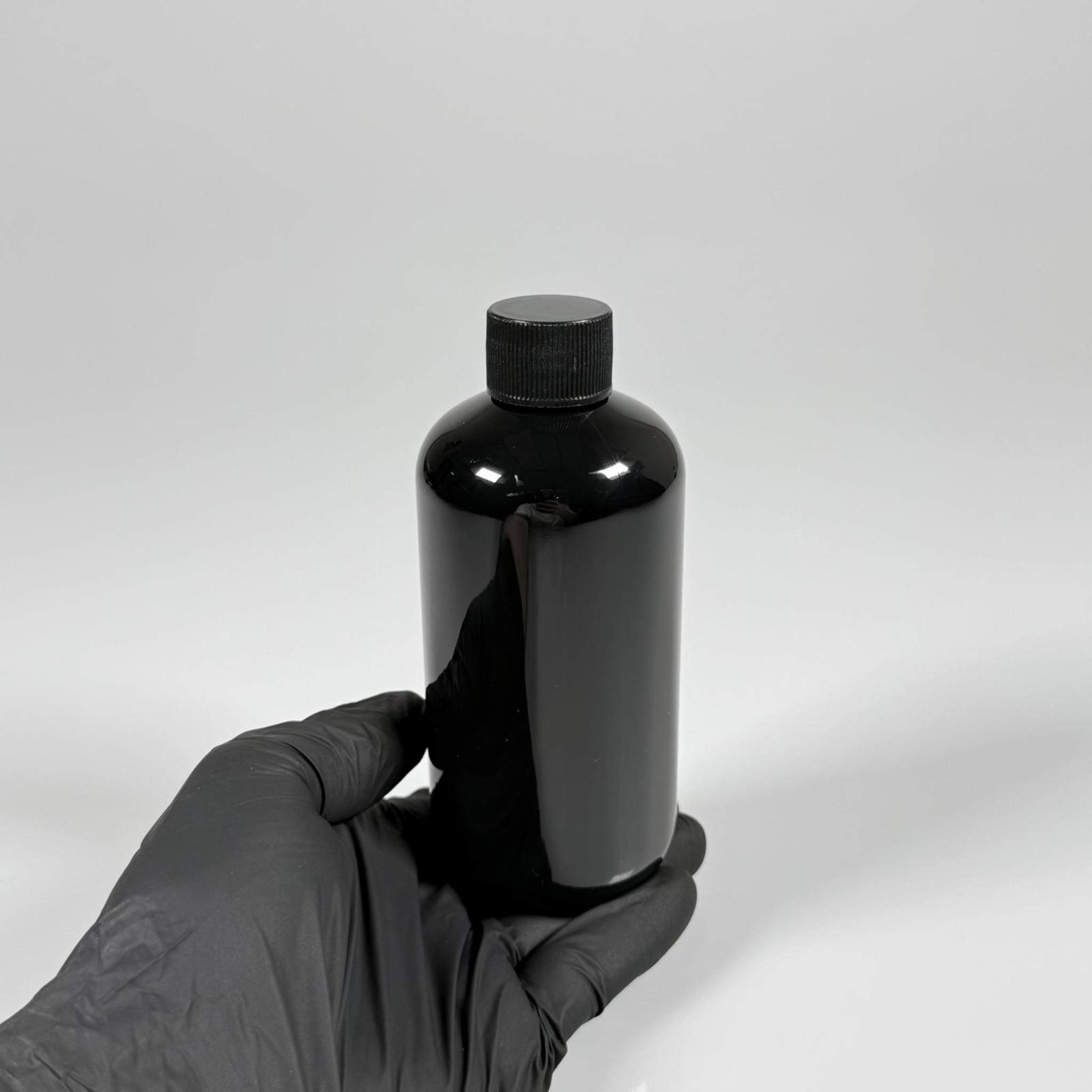 250 CC SİYAH PLASTİK ŞİŞE ZEYNEP MODEL - CONTALI SİYAH KAPAKLI - 250 ML TOMBUL PET ŞİŞE