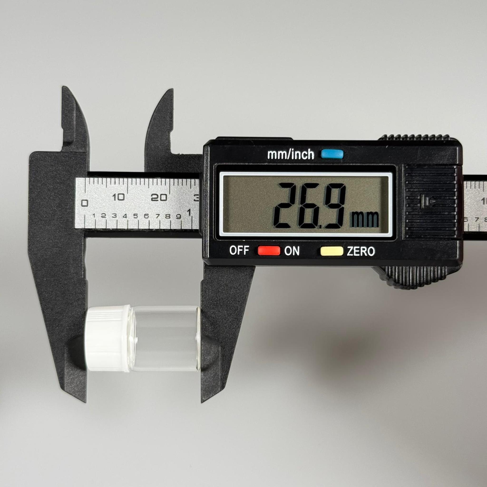 2 CC ŞEFFAF CAM ŞİŞE - BEYAZ KAPAKLI - 2 ML KAPAKLI CAM ŞİŞE