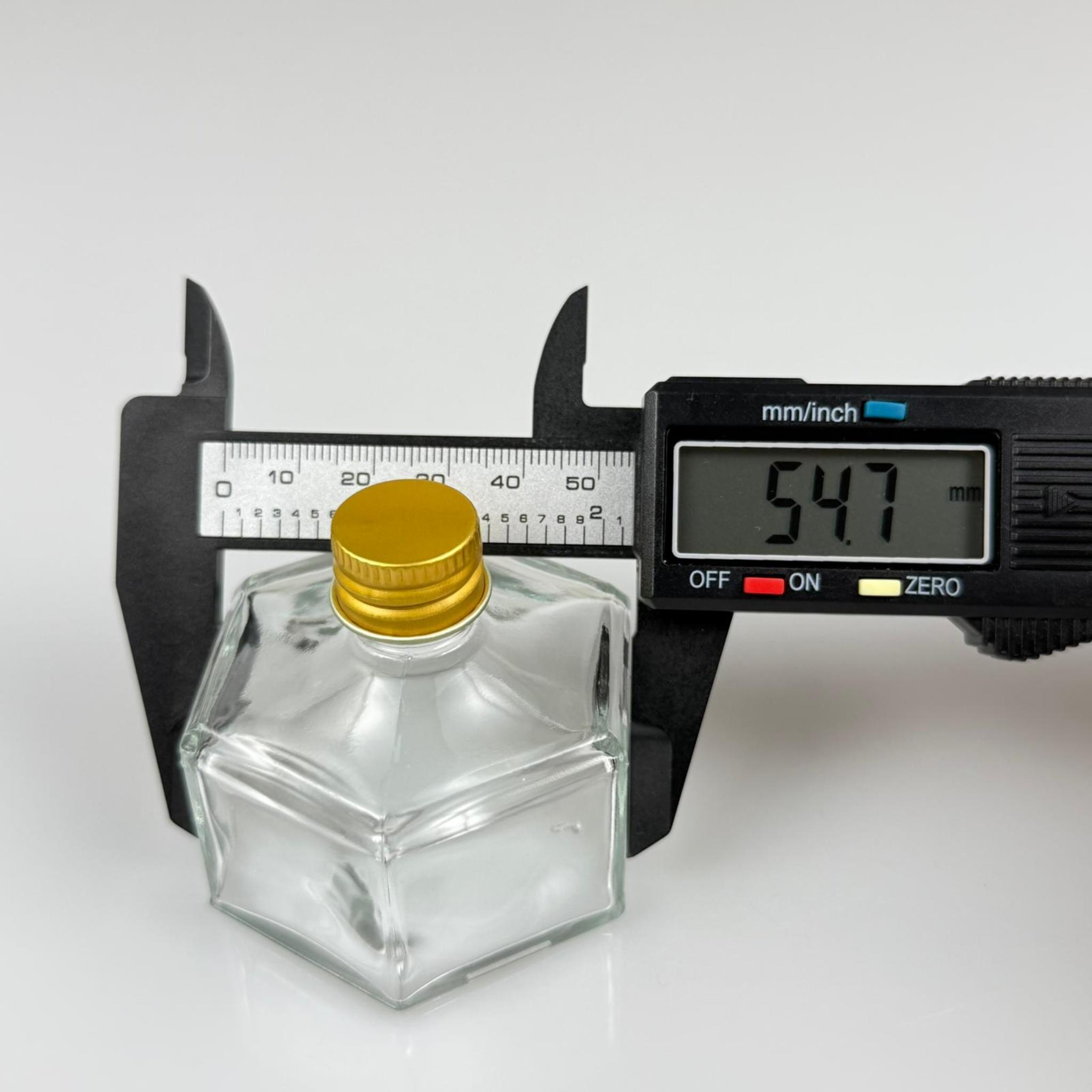 50 CC BASIK ALTIGEN CAM ŞİŞE - GOLD METAL KAPAKLI - 50 ML PRESTİJLİ ŞİŞE