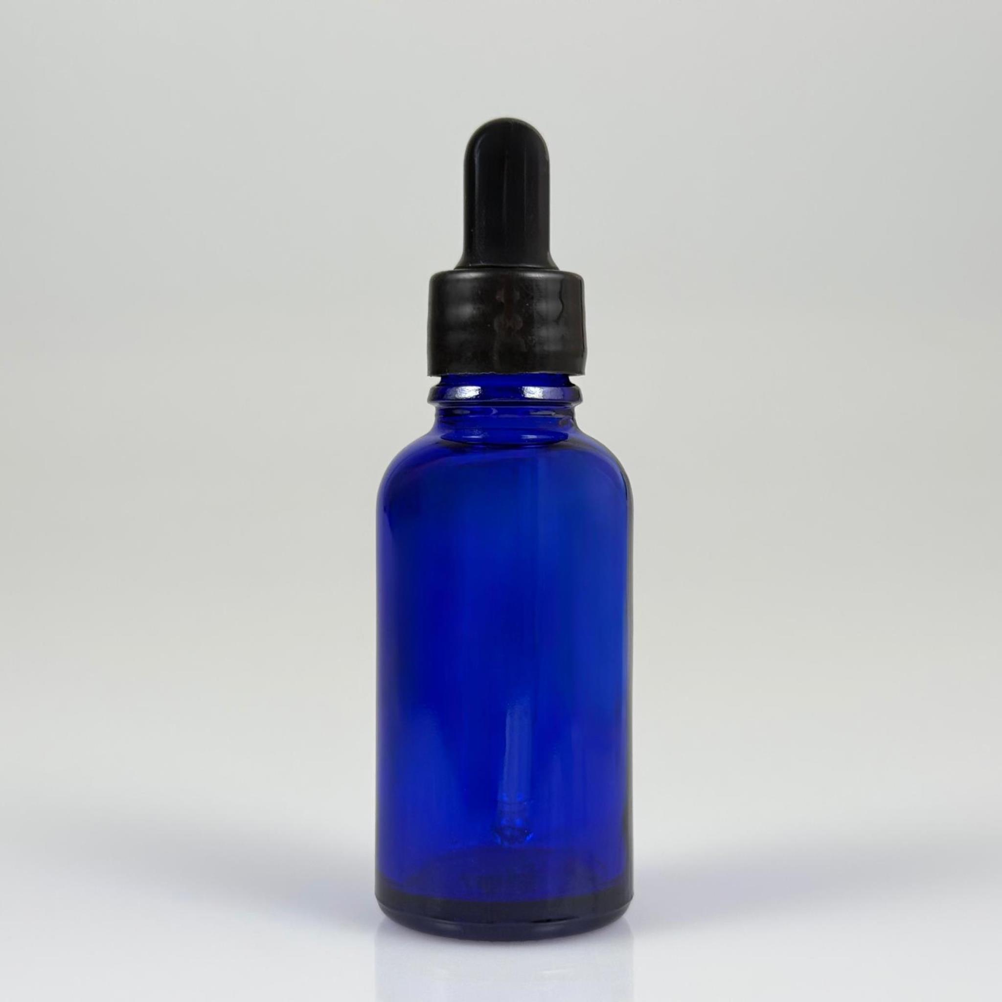 30 CC MAVİ CAM DAMLALIKLI ŞİŞE - SİYAH EMZİK + SİYAH DÜZ KAPAK + CAM PİPET TAKIM - 30 ML DAMLALIKLI ŞİŞE SETİ