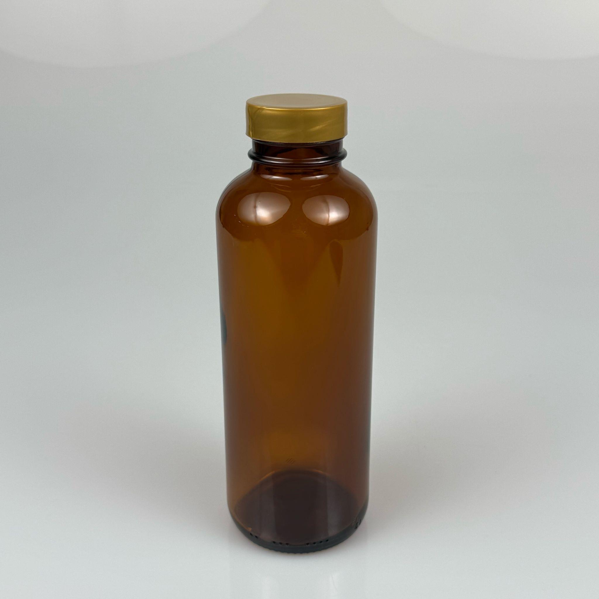 500 CC ENDÜSTRİYEL, KEVITA MODEL GENİŞ AĞIZLI AMBER CAM ŞİŞE - GOLD PLASTİK KAPAKLI - 500 ML CAM KAHVERENGİ ECZA, ZEYTİNYAĞI, ÇEREZ, GRANÜR KAHVE, COLDBREW VB İÇİN ÇOK AMAÇLI CAM ŞİŞELER