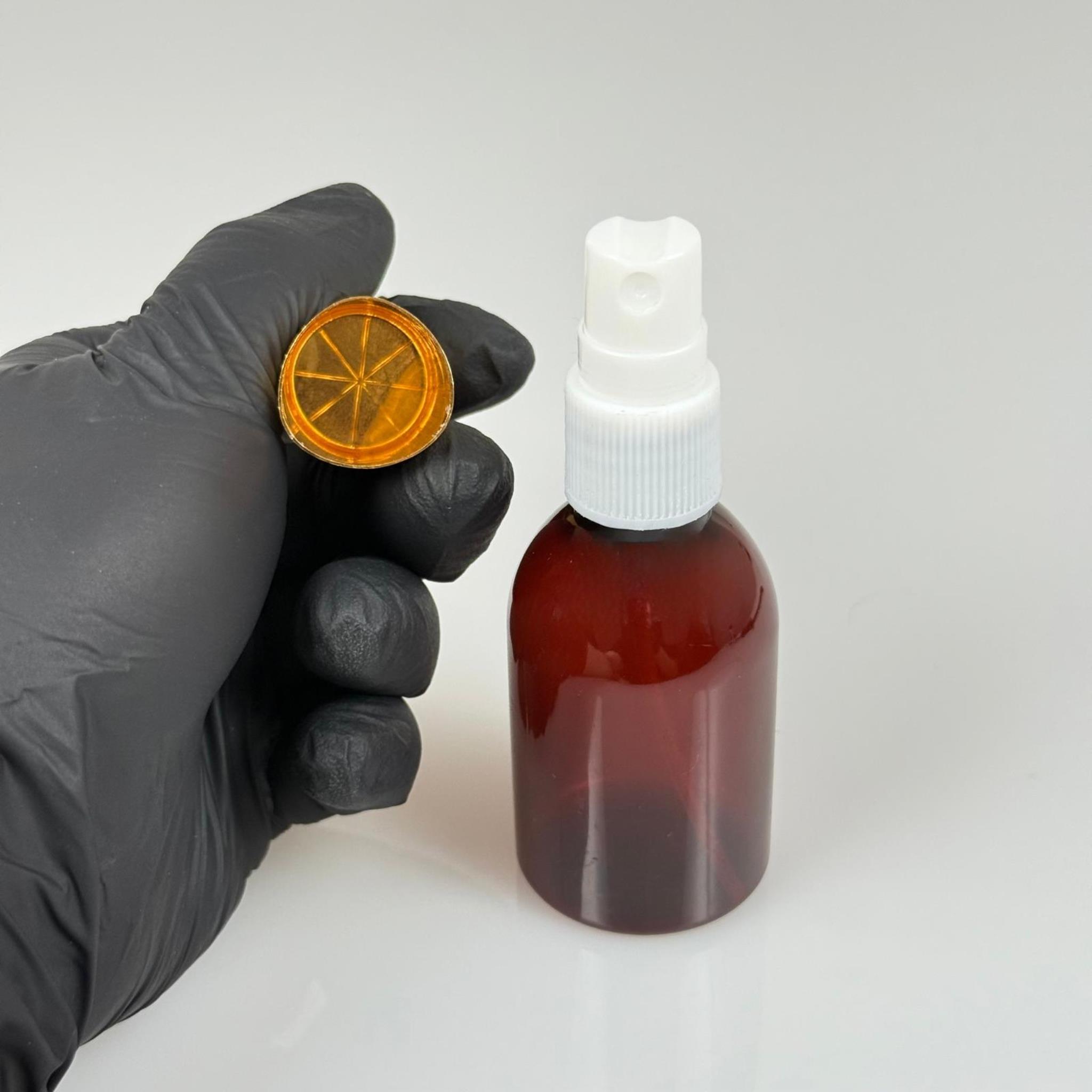 50 ML PET KOLONYA, PARFÜM VB ŞİŞELERİ - METAL ALÜMİNYUM GOLD KAPAK + VİDALI SPREY + 50 CC AMBER ŞİŞE SET TAKIM