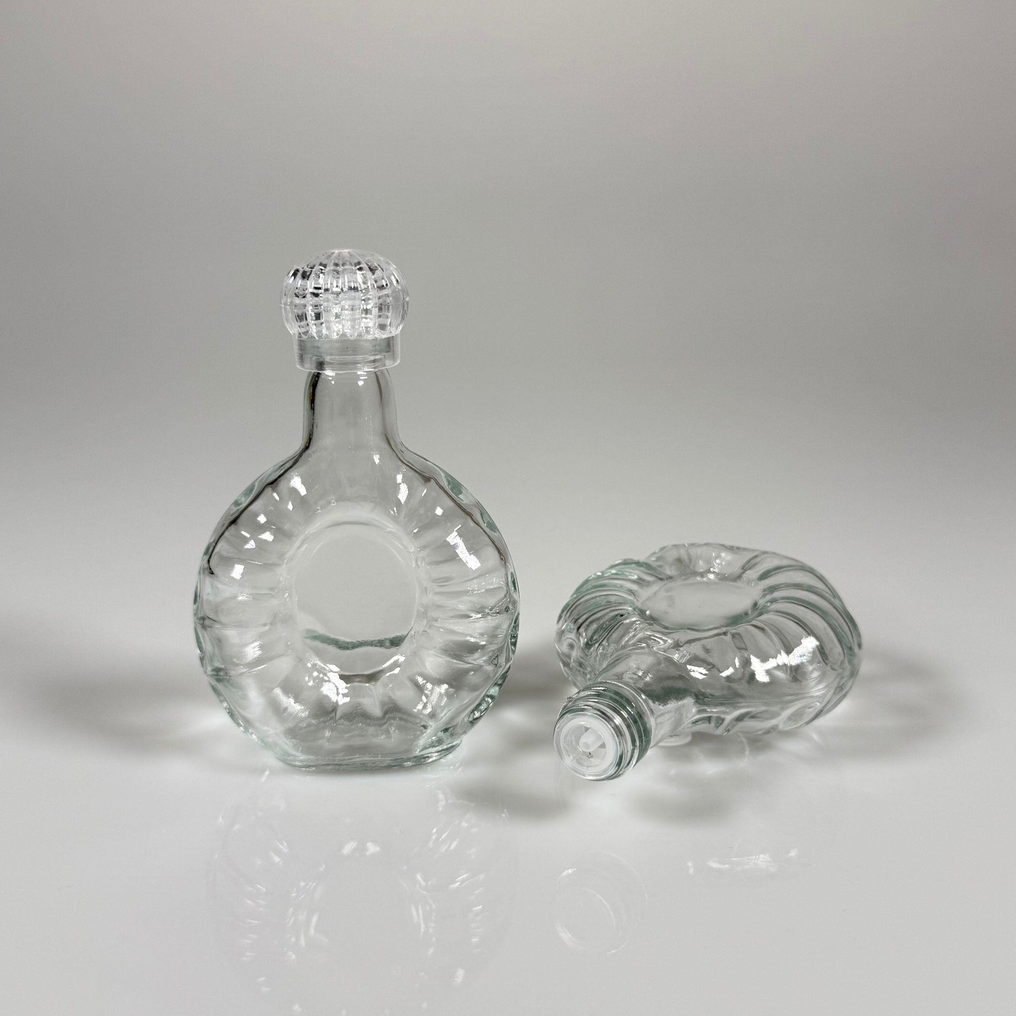 50 CC BOĞAZLI YASSI CAM ŞİŞE - KRİSTAL KAPAKLI KOLONYA TIPALI - 50 ML PRESTİJLİ ŞİŞE