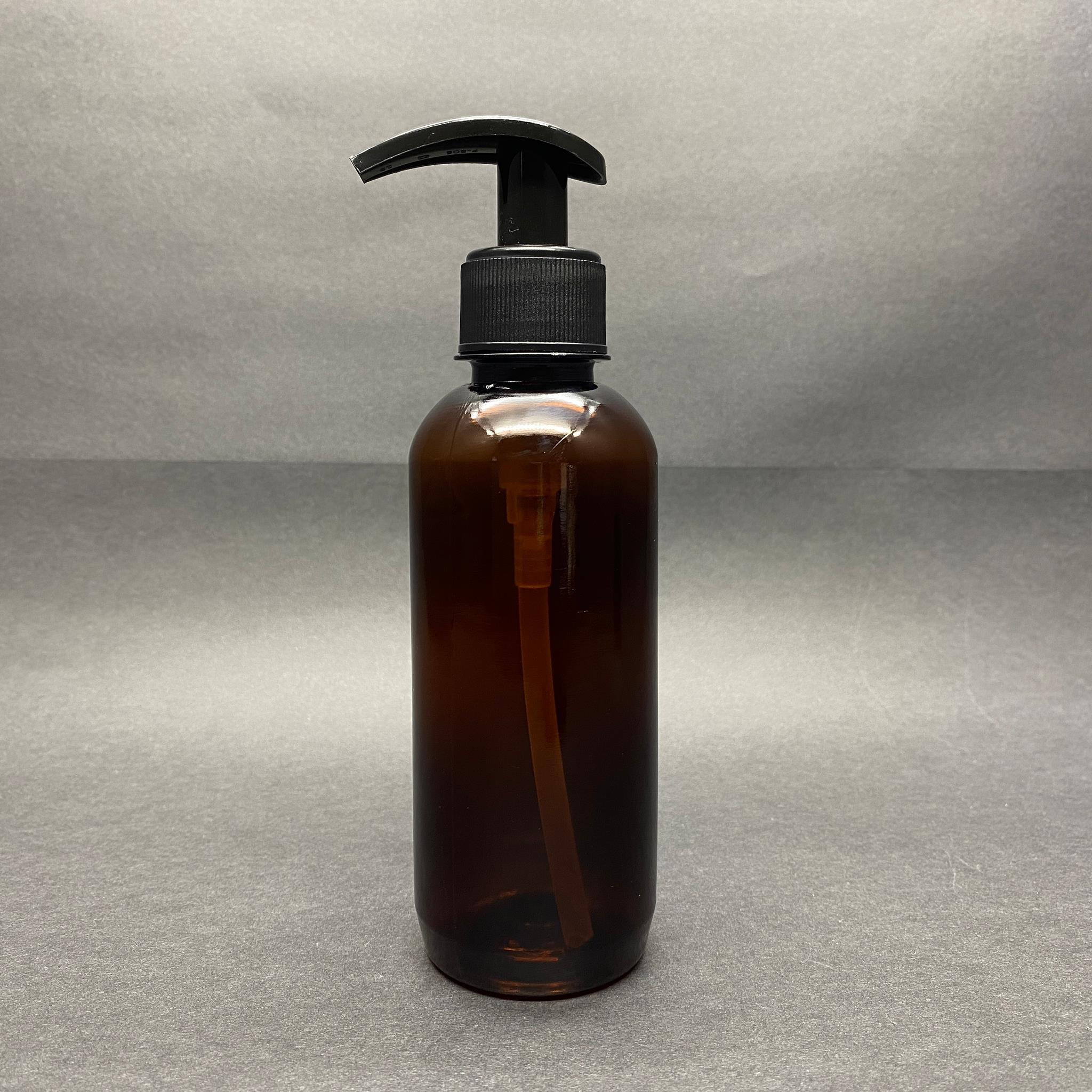 250 CC AMBER SERT PLASTİK ŞİŞE - SİYAH POMPALI - UZUN MODEL - 250 ML KAHVERENGİ POMPALI PET ŞİŞE