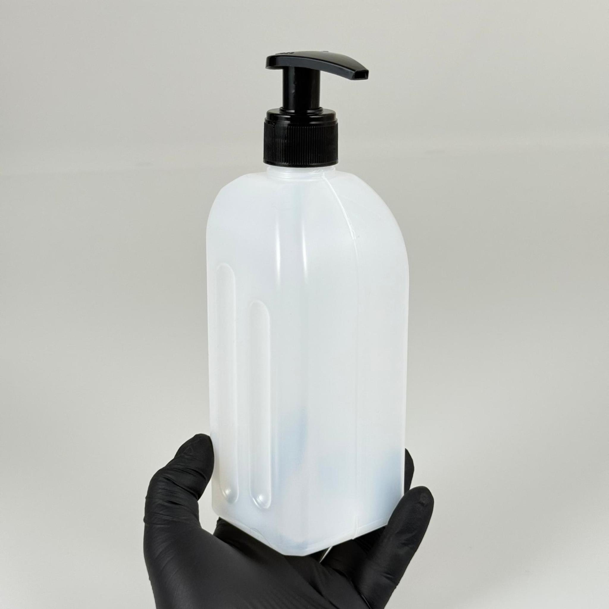 500 CC DEZENFEKTAN BİDONU - SİYAH POMPALI - 500 ML BEYAZ BOŞ DEZENFEKTAN BİDONU