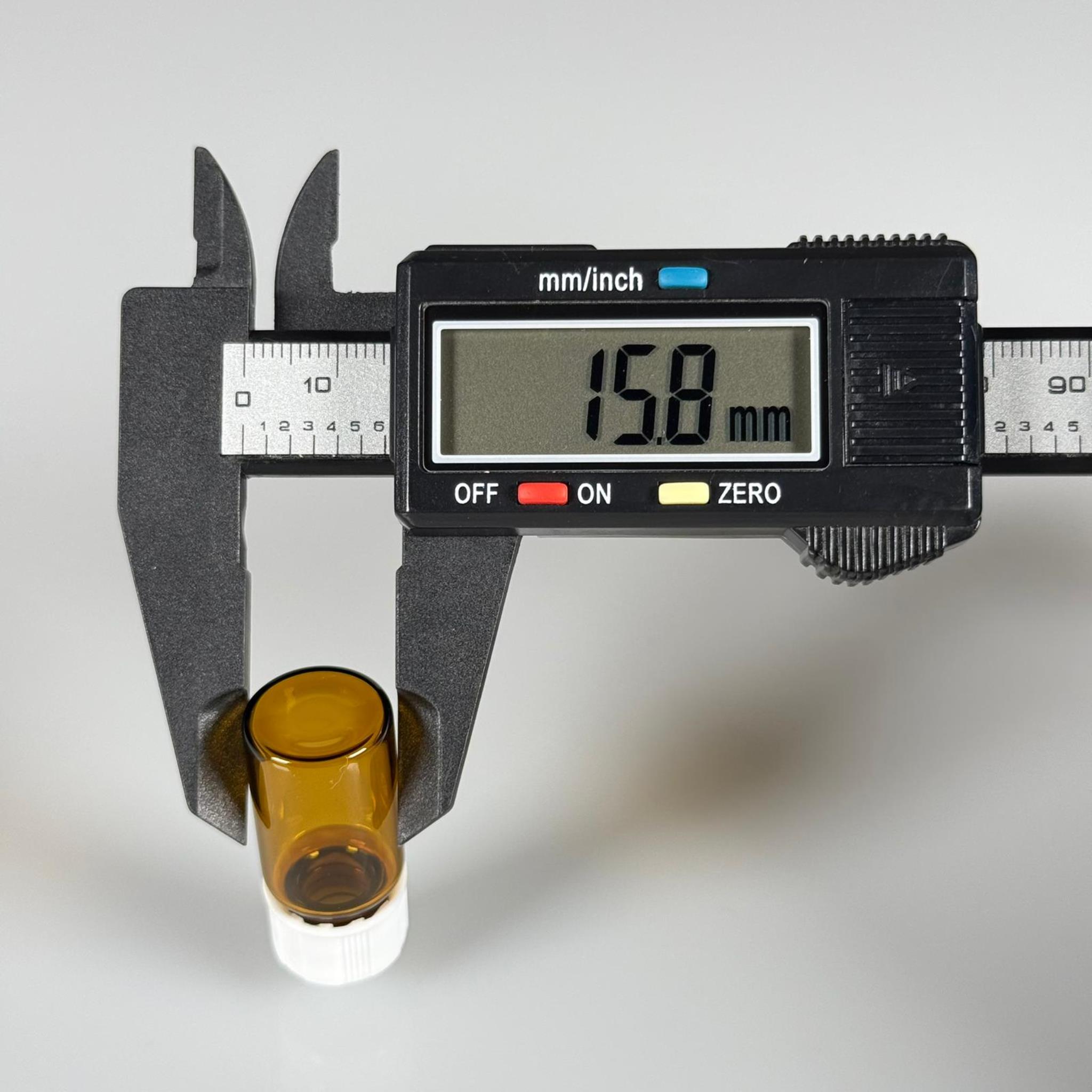 3 CC AMBER CAM ŞİŞE - BEYAZ KAPAKLI - 3 ML KAPAKLI CAM ŞİŞE