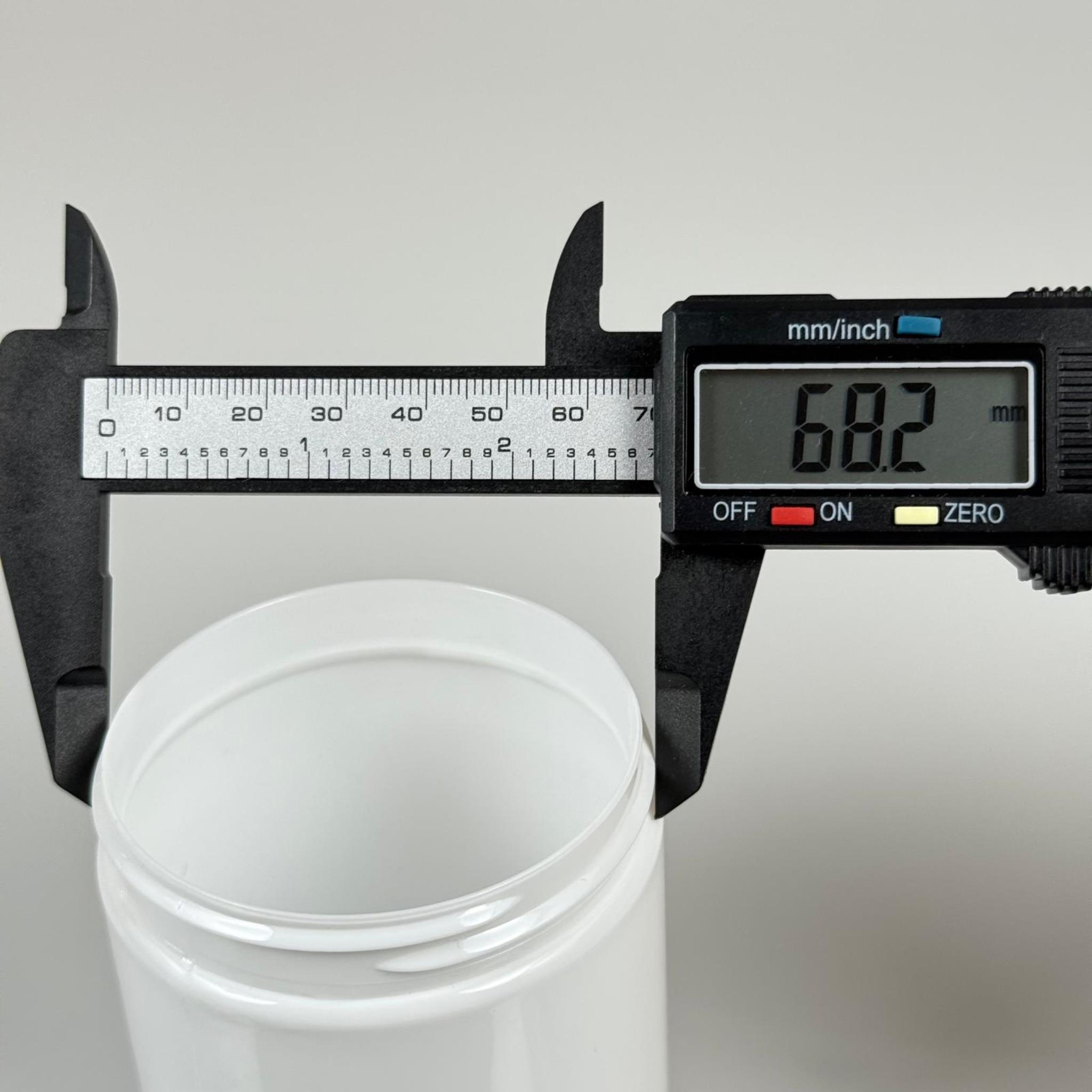 250 CC SERT PLASTİK BEYAZ KREM KAVANOZU KAPAKSIZ (70 AĞIZ) - 250 ML PLASTİK KAVANOZ