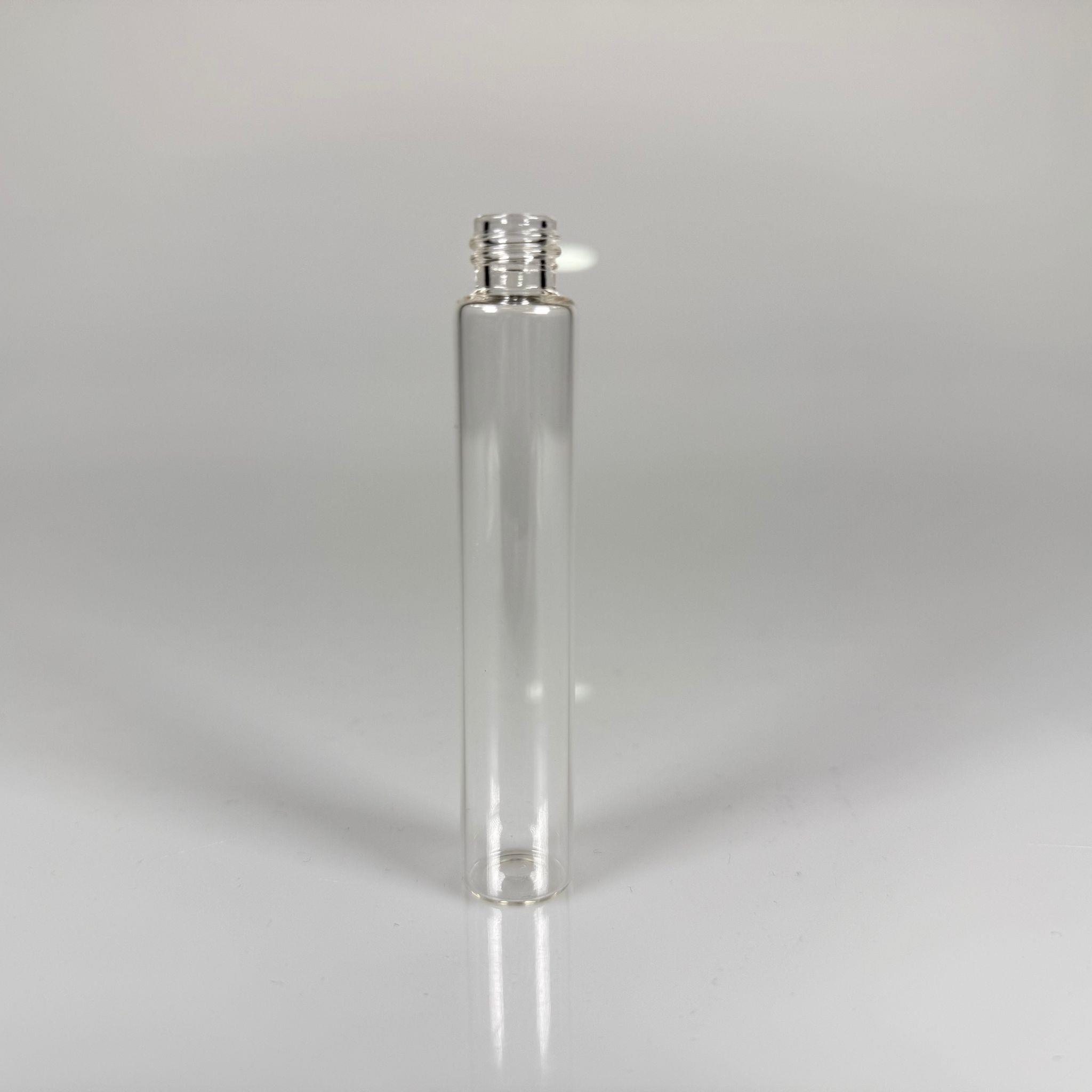 15 CC ŞEFFAF İNCE CAM ŞİŞE - 14 MM VİDALI AĞIZ - KAPAKSIZ 15 ML CAM ŞİŞE