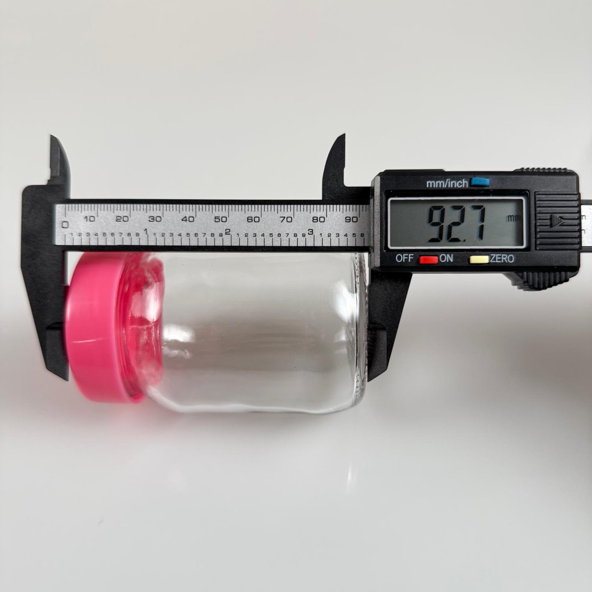 190 CC CAM KAVANOZ + PEMBE PLASTİK KAPAK - 190 ML PLASTİK KAPAKLI CAM KAVANOZ
