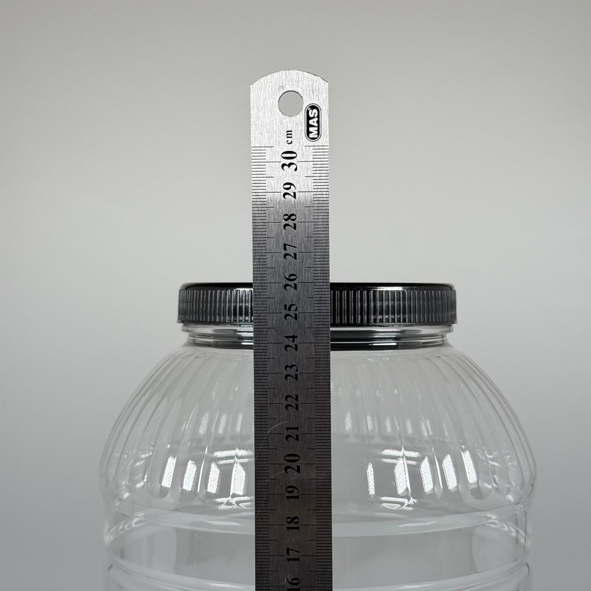 5 LİTRE PET KAVANOZ - SİYAH KAPAKLI - PLASTİK KAVANOZ - 5 LT PET BİDON - 5000 CC YUVARLAK KAVANOZ 110 MM AĞIZ- TURŞU, ZEYTİN VB İÇİN BOŞ PLASTİK BİDONLARI