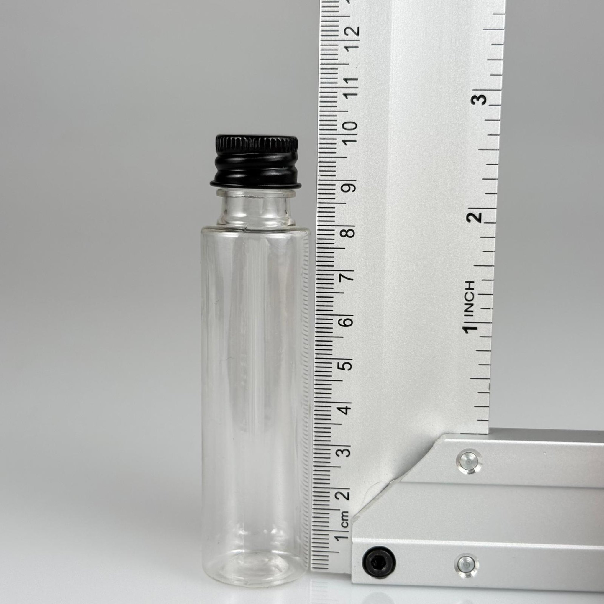35 CC PET ŞİŞE - KÖPÜK CONTALI SİYAH ALÜMİNYUM METAL KAPAKLI + KÖR TIPALI TAKIM - 35 ML ŞEFFAF PET ŞİŞE