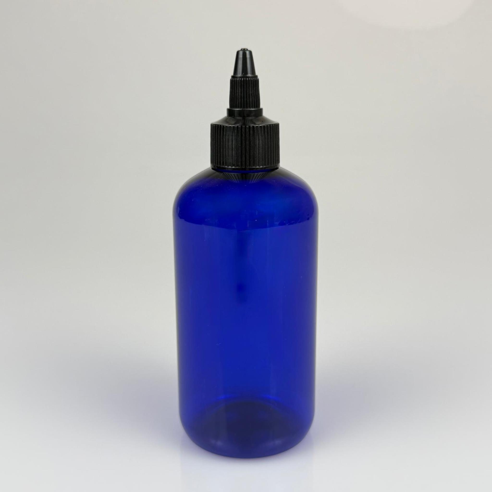 YAĞ, SOS, ACI SOS, SİRKE, SRIRACHA, MÜREKKEP, TUTKAL AKITICI VB BOŞ ŞİŞELERİ - SİYAH SİVRİ TWİST AKITICI KAPAK + 250 ML MAVİ ZEYNEP PET PLASTİK ŞİŞE TAKIM