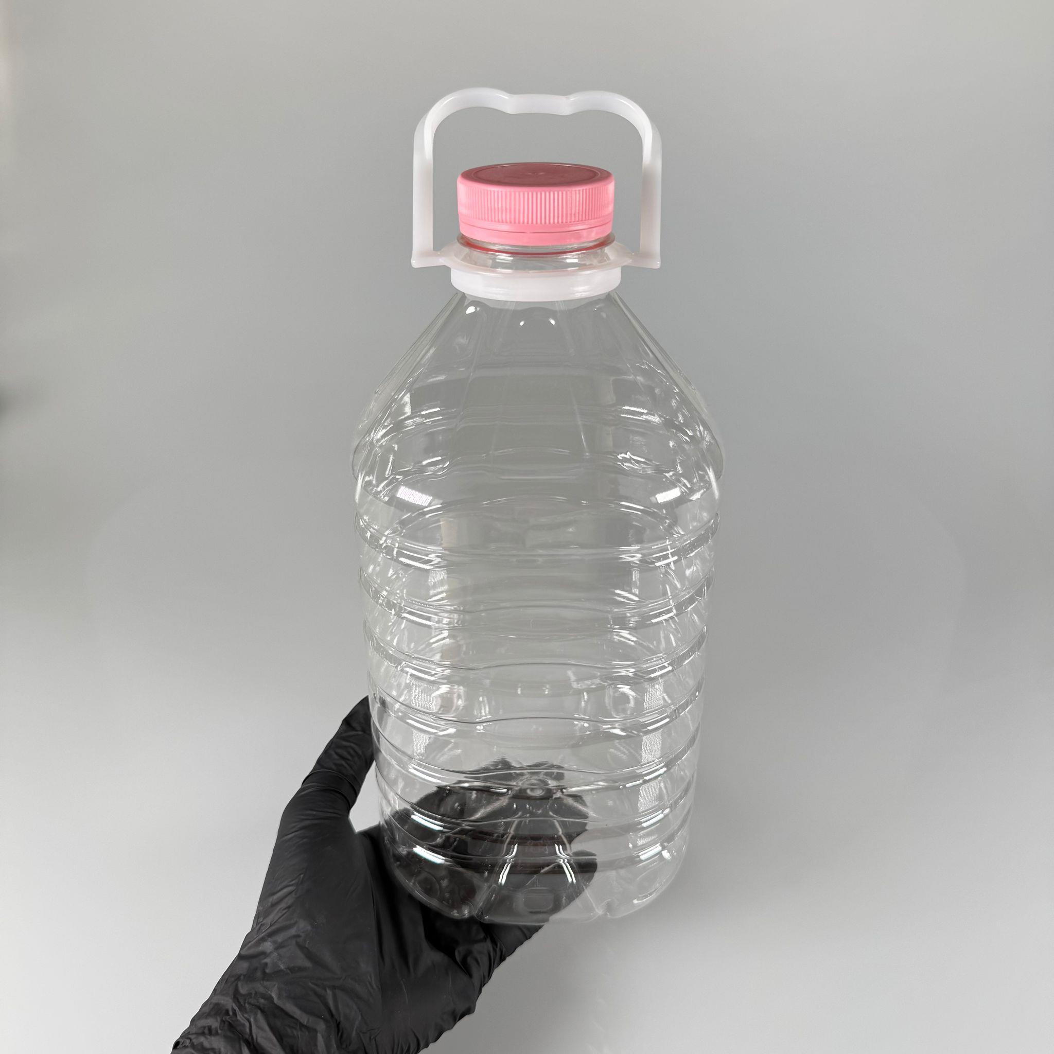 3 LT KÖŞELİ SU PETİ - PEMBE KAPAKLI BEYAZ KULPLU - 3000 CC PET ŞİŞE