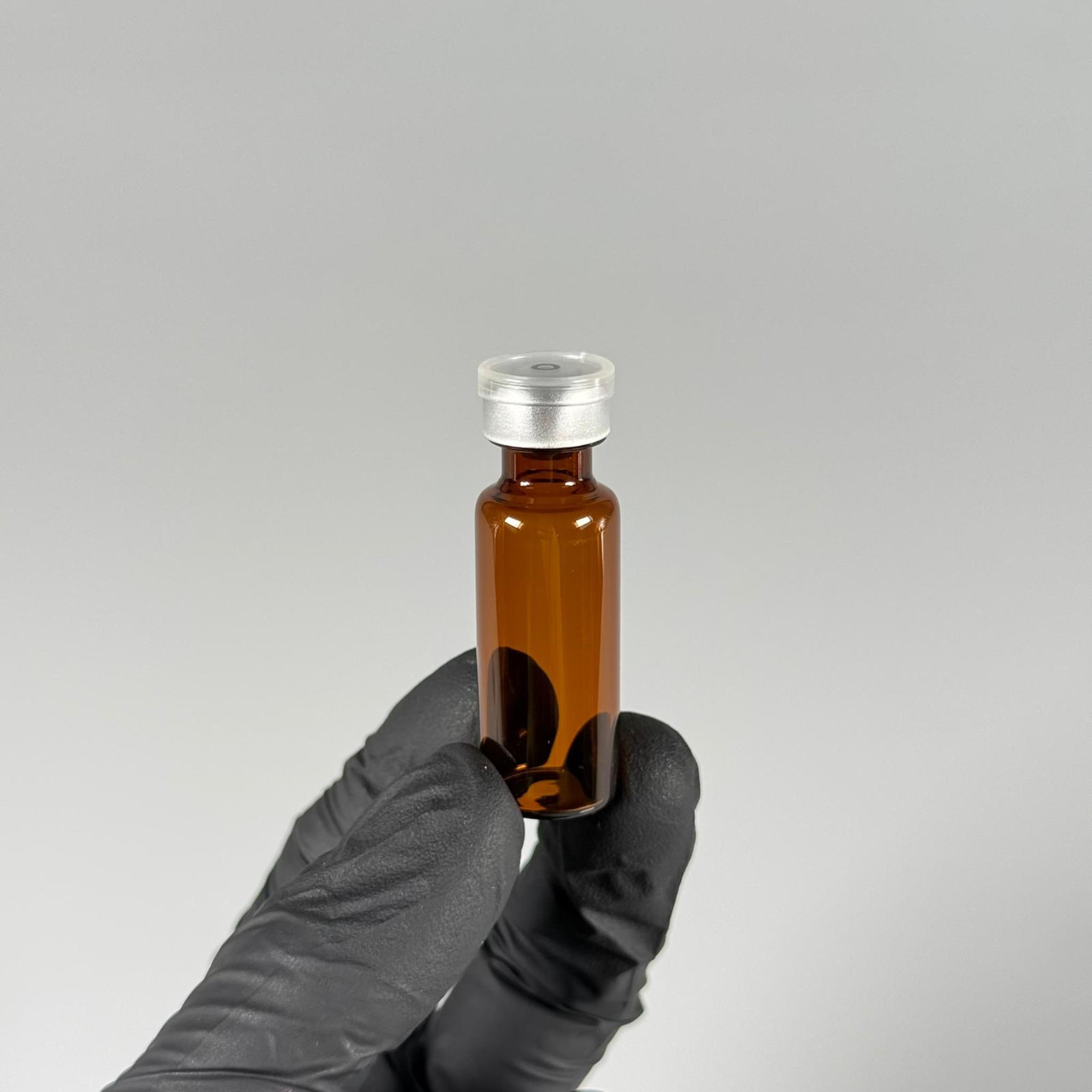 4 ML vial flakon şişe - 13 ağız 4 cc amber cam ilaç şişesi + kauçuk butil enjektör tıpası + gümüş alüminyum kapaklı takım