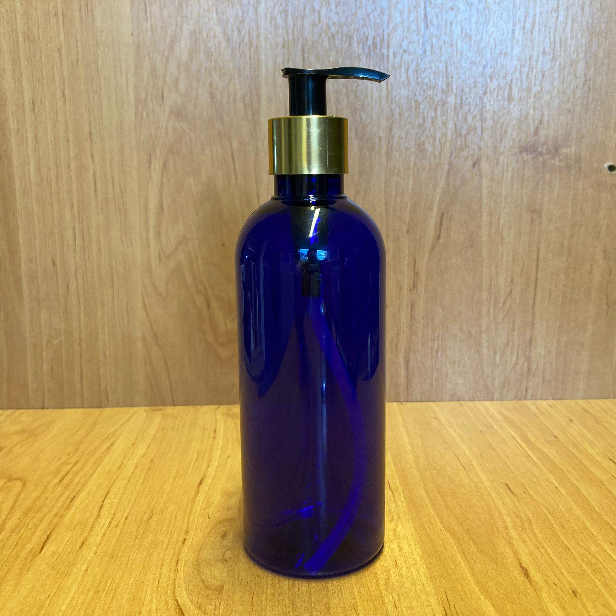 400 CC MAVİ PLASTİK ŞİŞE - GOLD POMPALI - 400 ML MAVİ BOŞ PLASTİK ŞİŞE