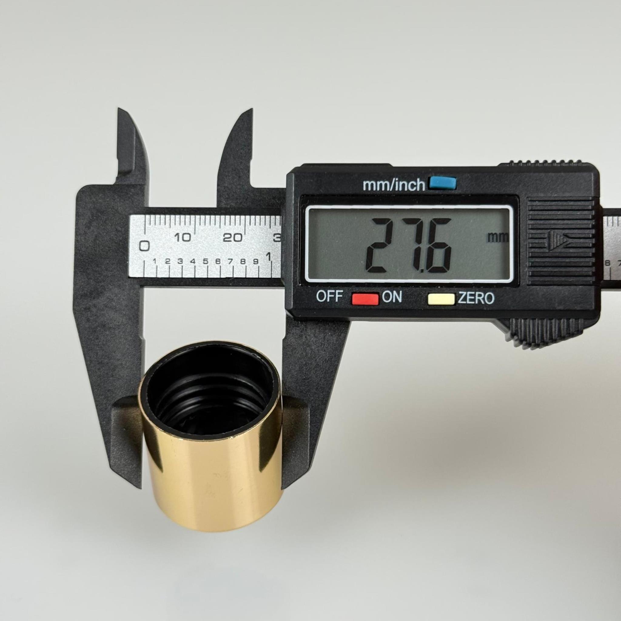 24 MM DİSKTOP KAPAK GOLD KAPLAMALI (ŞAMPUAN KAPAK) - ÜSTÜ SİYAH