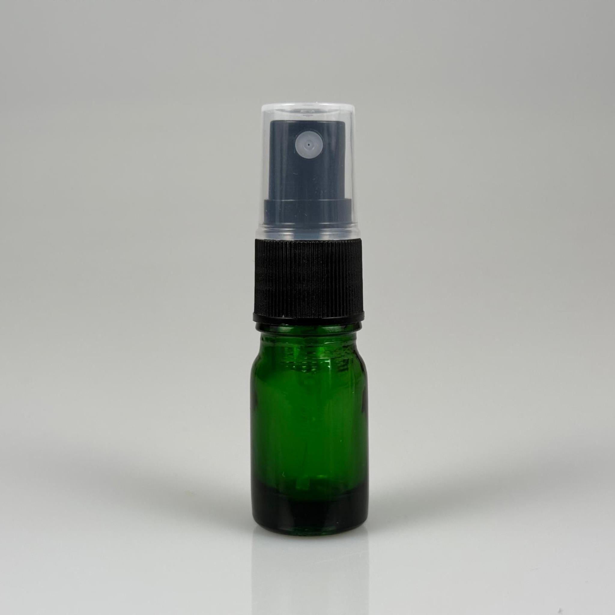 5 CC YEŞİL CAM ŞİŞE SİYAH SPREYLİ TAKIM - 5 ML SPREYLİ YEŞİL CAM ŞİŞE