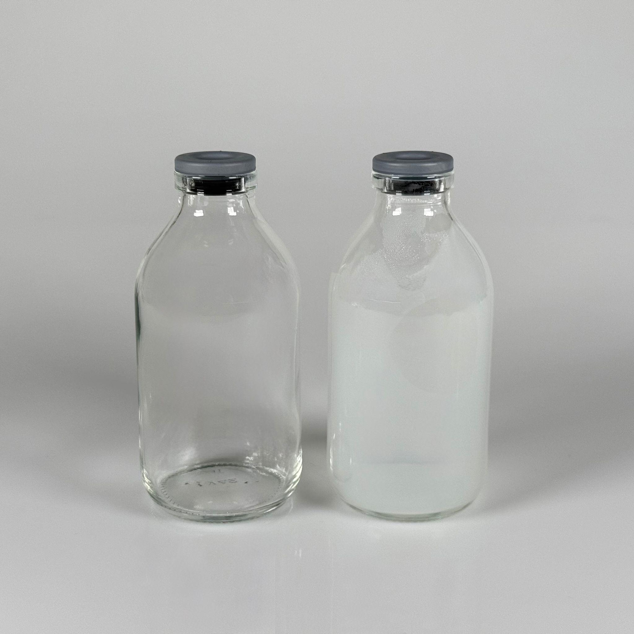 250 CC ŞEFFAF CAM SERUM ŞİŞESİ - 32 AĞIZ  KAUÇUK BUTİL TIPALI TAKIM - 250 CC BOŞ SERUM ŞİŞESİ - TİP 2 İLACA ECZAYA  UYGUN