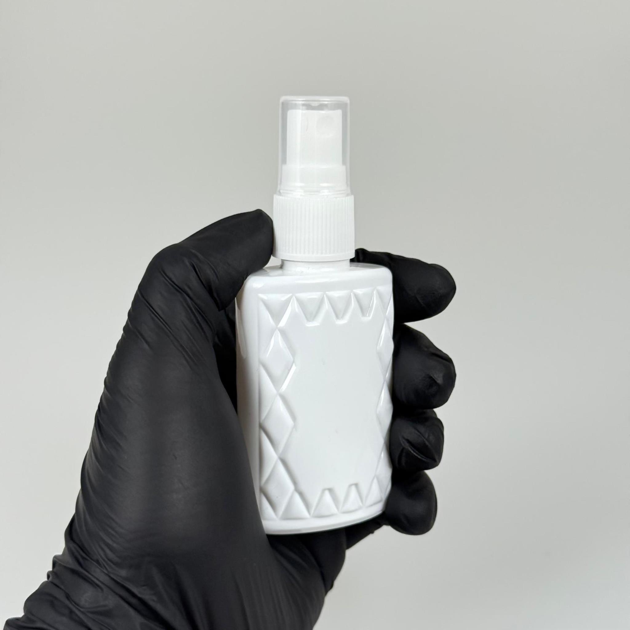 50 CC BEYAZ PET KÖŞELİ PARFÜM ŞİŞESİ - BEYAZ SPREYLİ - 50 ML PLASTİK PARFÜM - KOLONYA ŞİŞESİ
