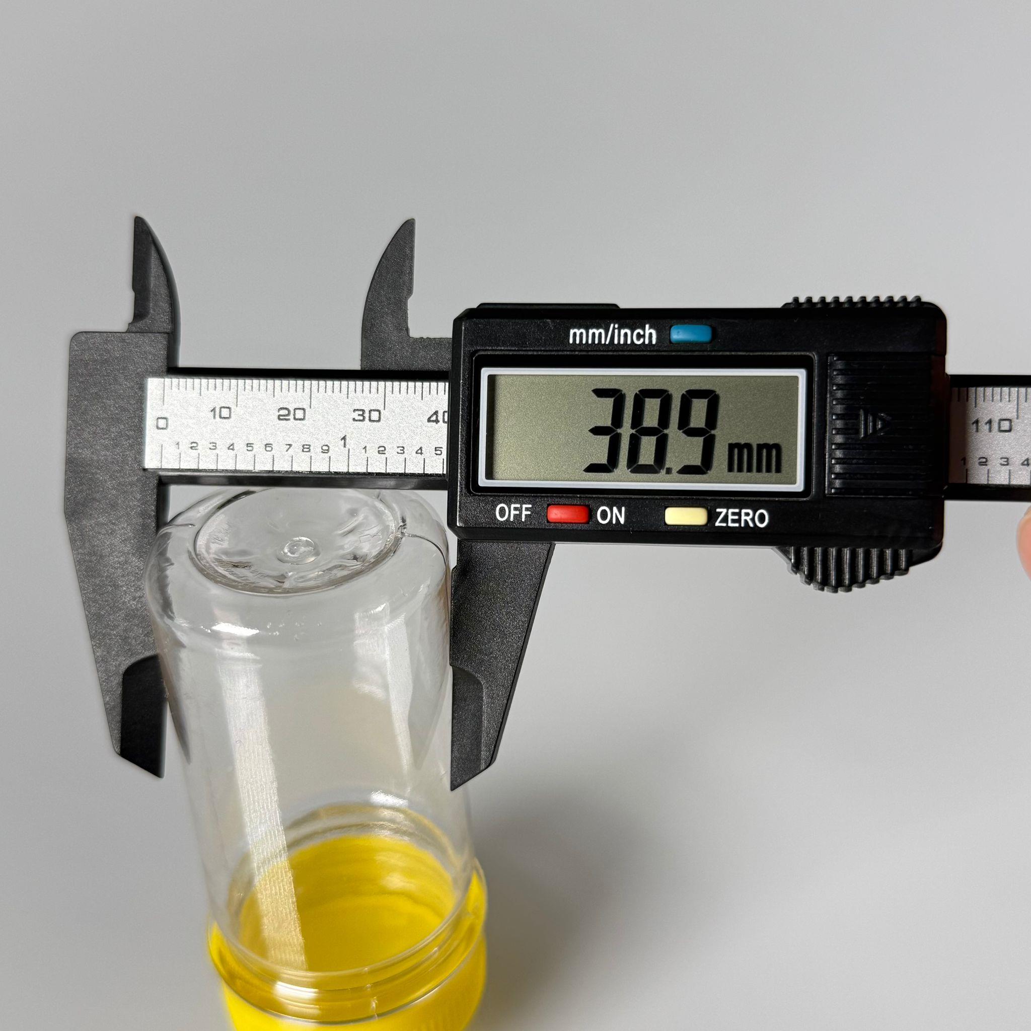 60 CC SİLİNDİR PET ŞİŞE (15,6 GR) - 38 MM GENİŞ AĞIZLI KİLİTLİ SARI  KAPAKLI - 60 ML PLASTİK NUMUNE BOŞ ŞİŞELER