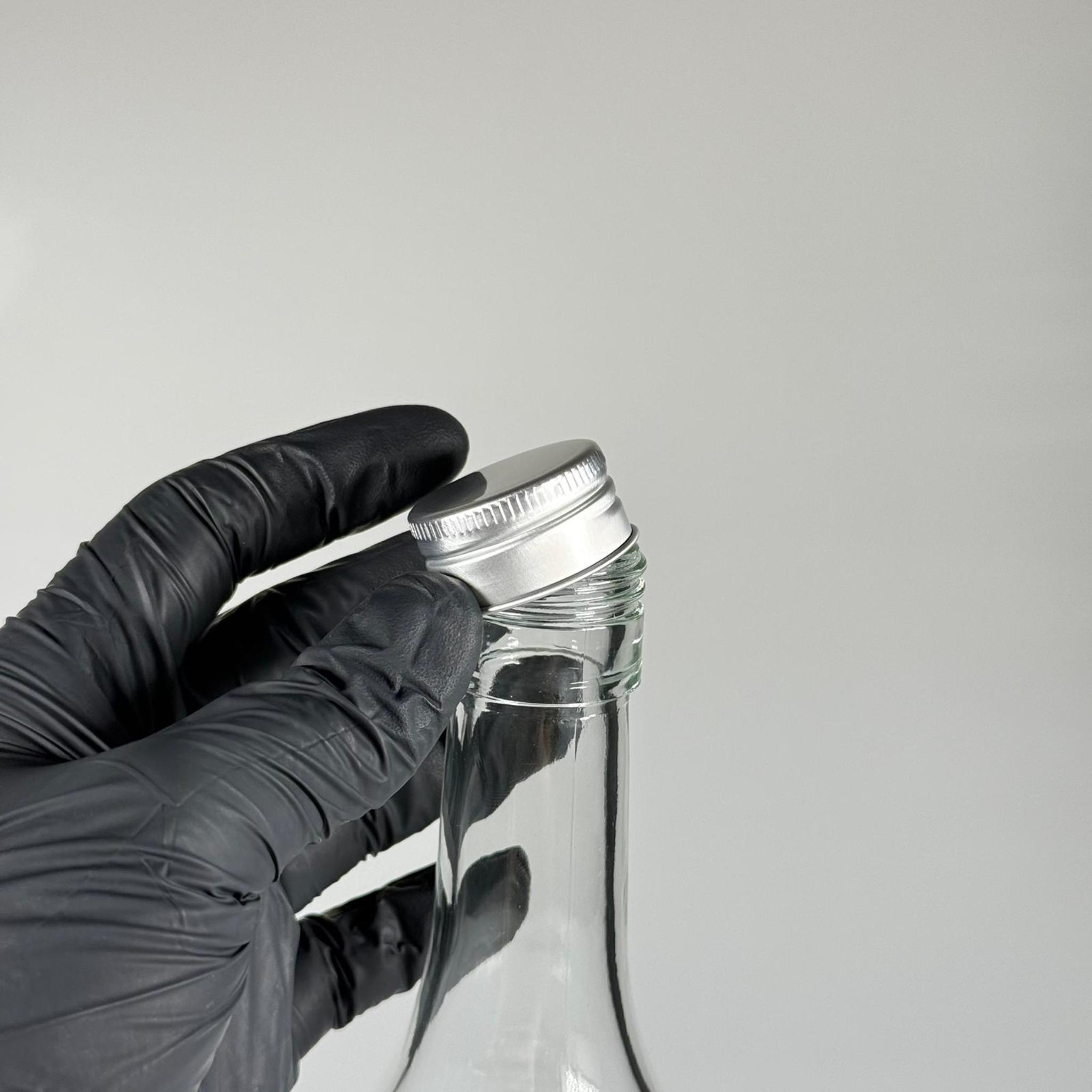 1500 CC ŞEFFAF CAM ŞİŞE - GÜMÜŞ METAL ALÜMİNYUM KAPAKLI - 1500 ML YAĞ ŞİŞESİ - SİRKE ŞİŞESİ - 1,5 LİTRE CAM ŞİŞE