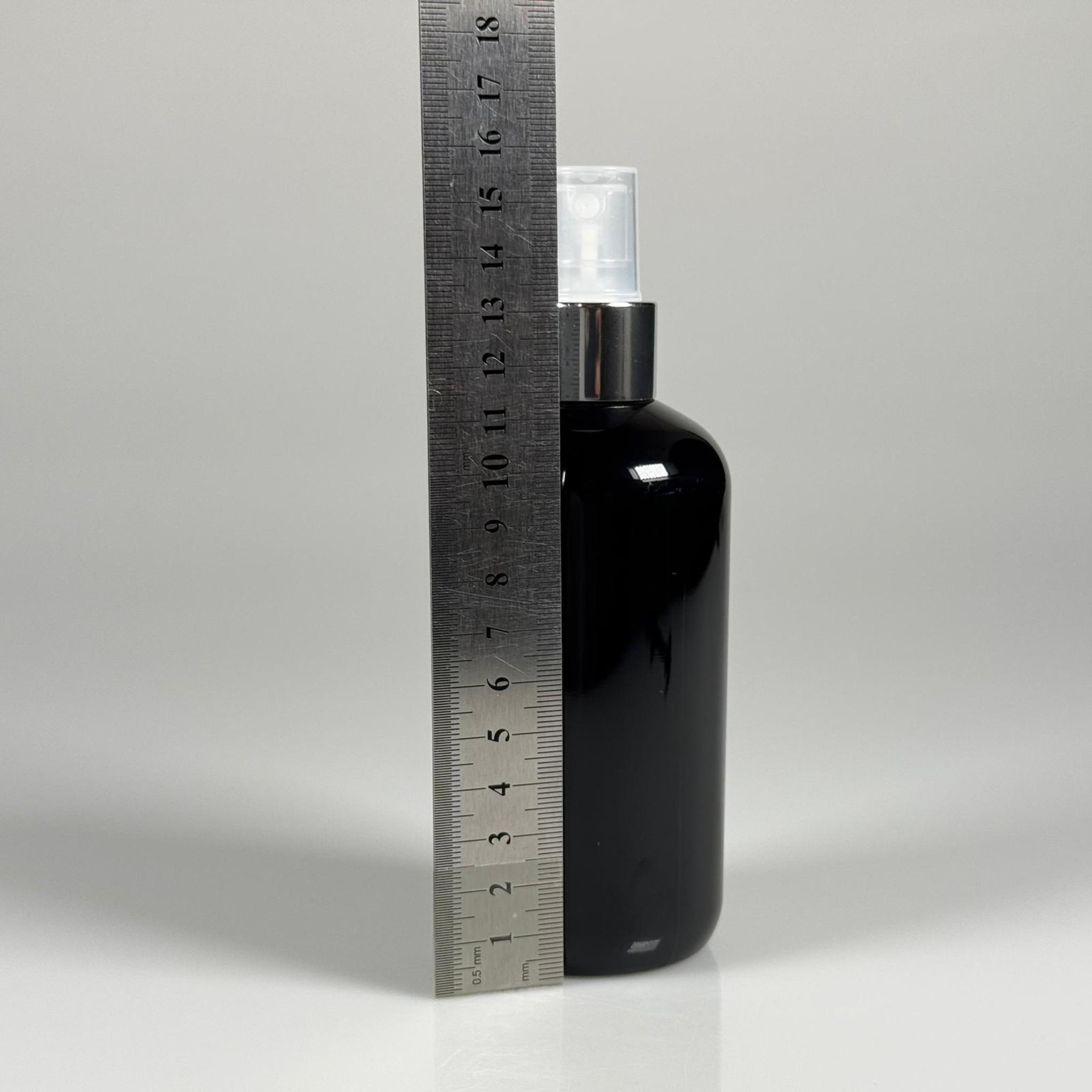 250 CC SİYAH ŞİŞE - GÜMÜŞ SPREYLİ - 250 ML SPREYLİ PLASTİK ŞİŞE - ZEYNEP MODEL PET ŞİŞE