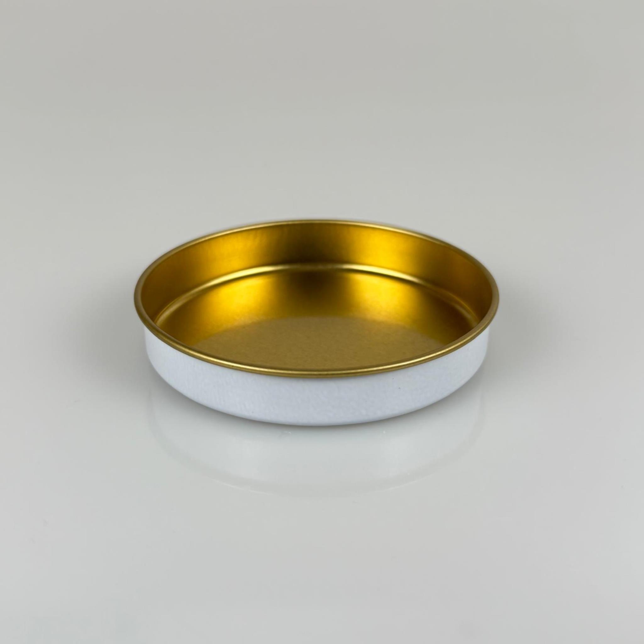 50 CC TENEKE KUTU - BEYAZ - KAPAKSIZ - METAL AMBALAJ - MUM TENEKESİ 77x 12 MM