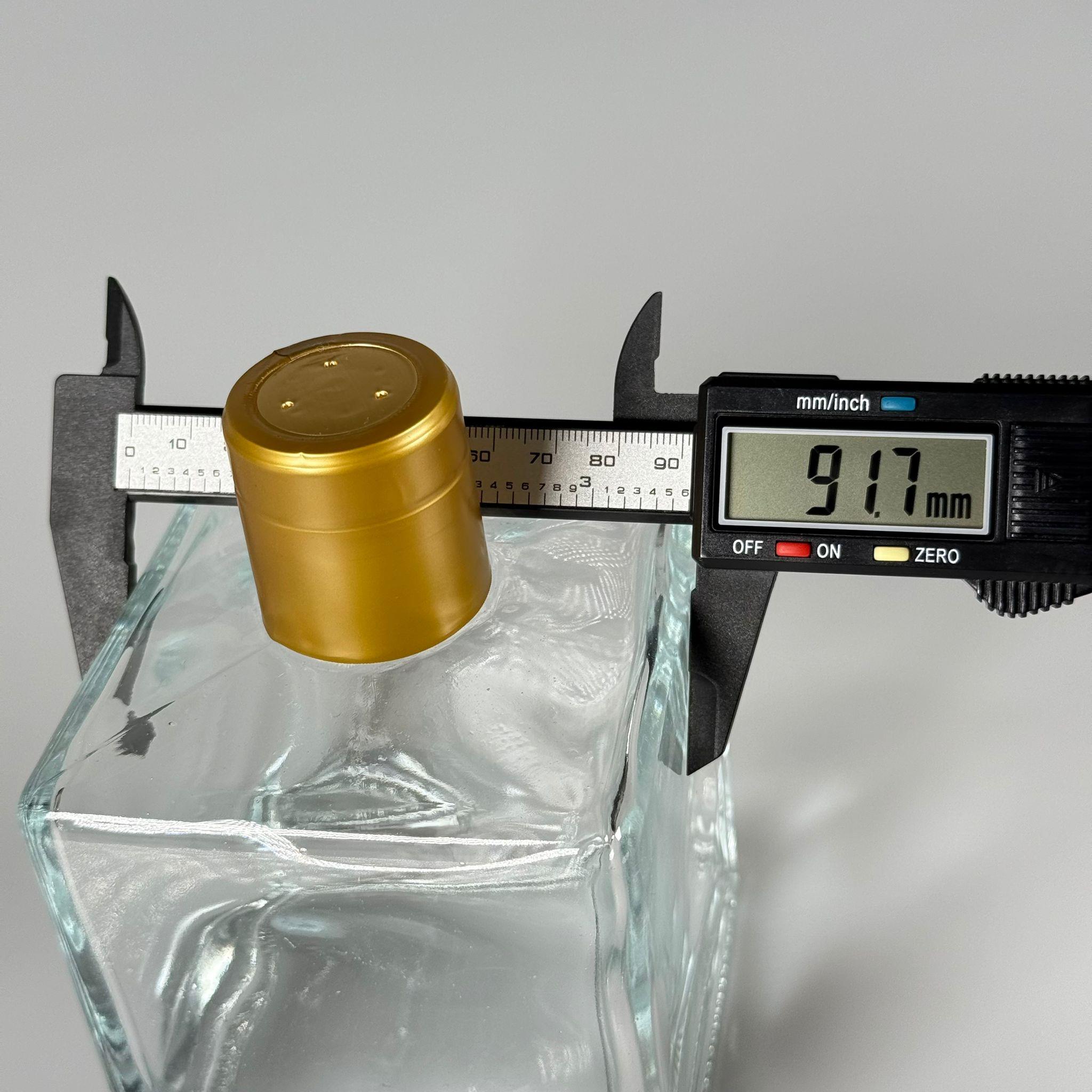 500 CC LÜX CAM ŞİŞE - KARE - 500 ML BÜYÜK BOY DİFFUSER ŞİŞE - PLASTİK TIPA + ISIYLA YAPIŞAN GOLD KAPŞON TAKIM