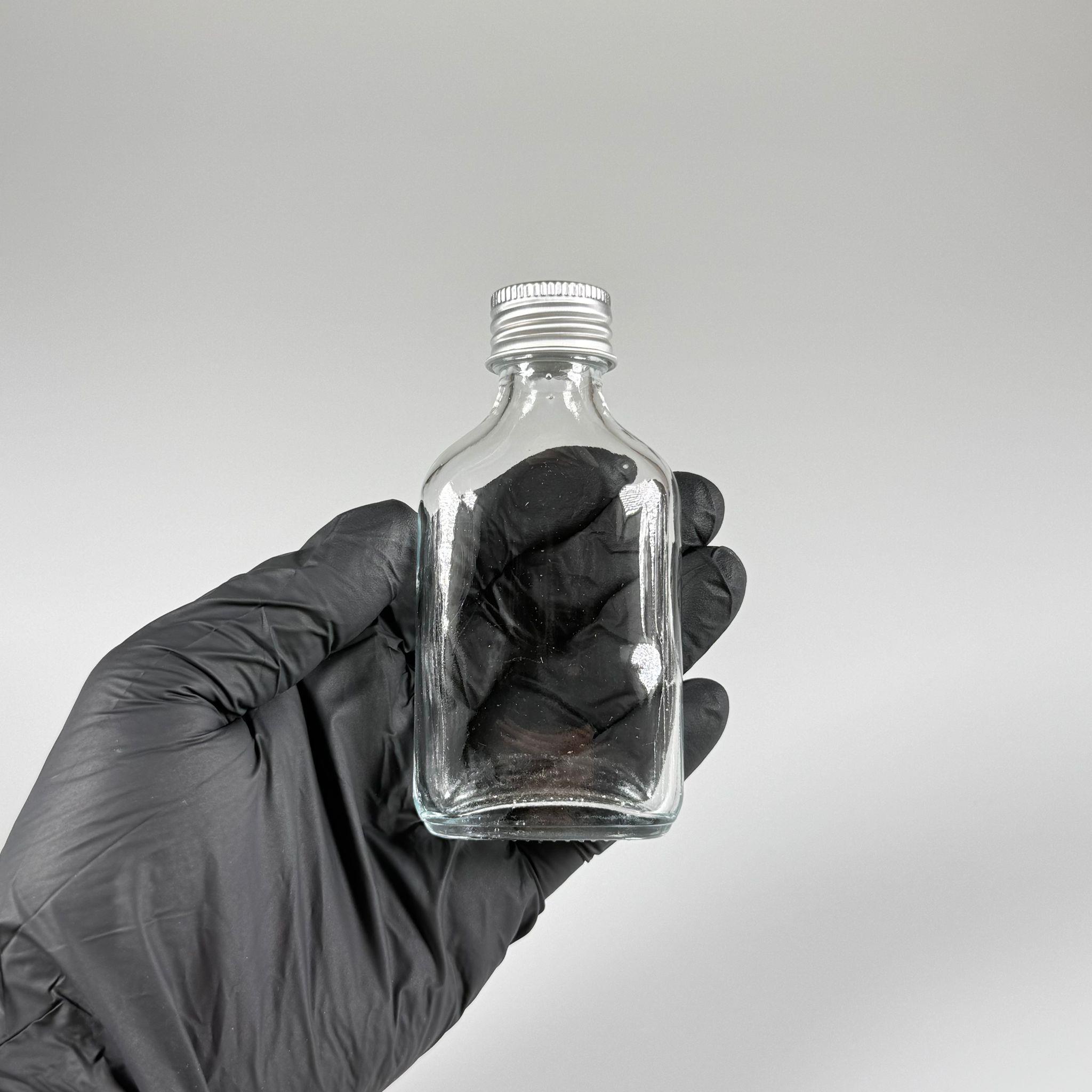 50 CC YASSI CAM ŞİŞE - GÜMÜŞ METAL ALÜMİNYUM KAPAKLI - 50 ML CAM ŞİŞE - SOĞUK KAHVE İÇİN COLD BREW ŞİŞESİ