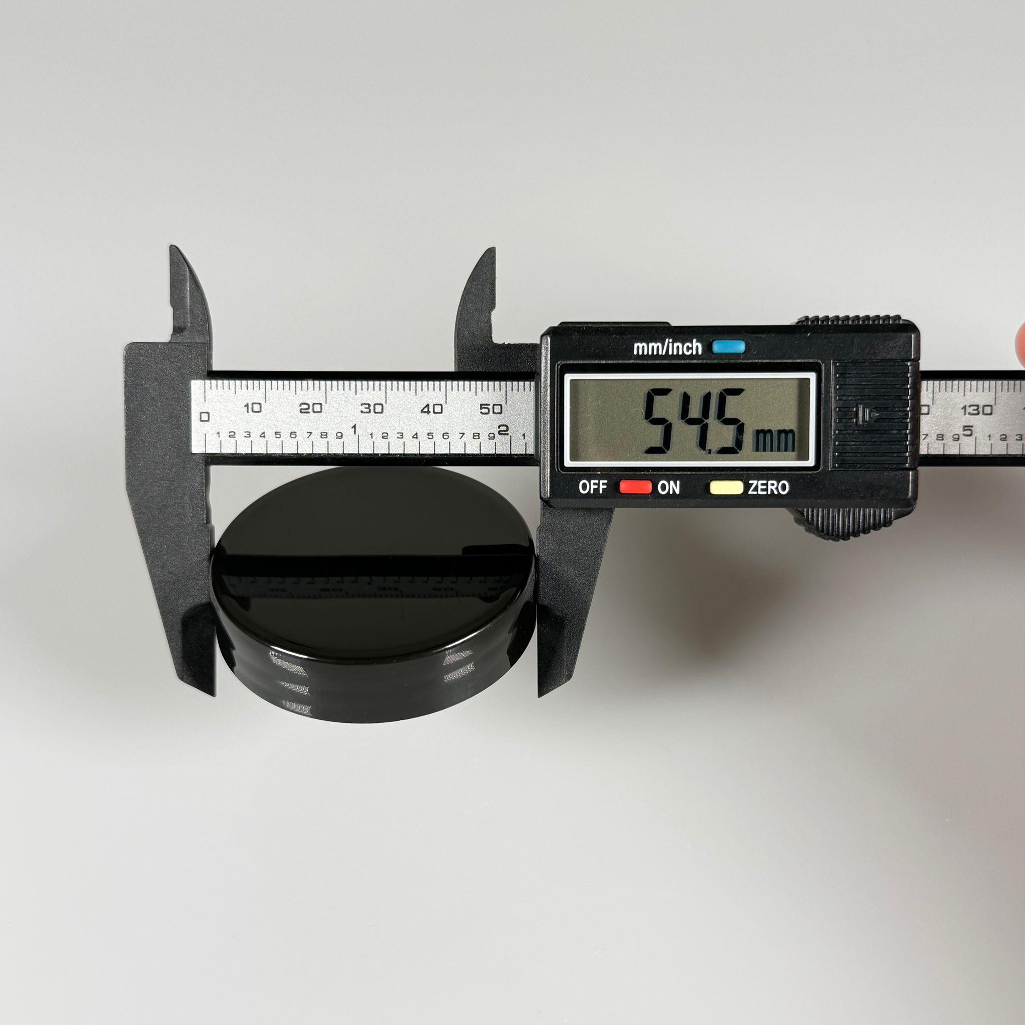 52 MM VİDALI PLASTİK KAPAK - SİYAH (50 CC CAM İTHAL KAVANOZU UYUMLU)