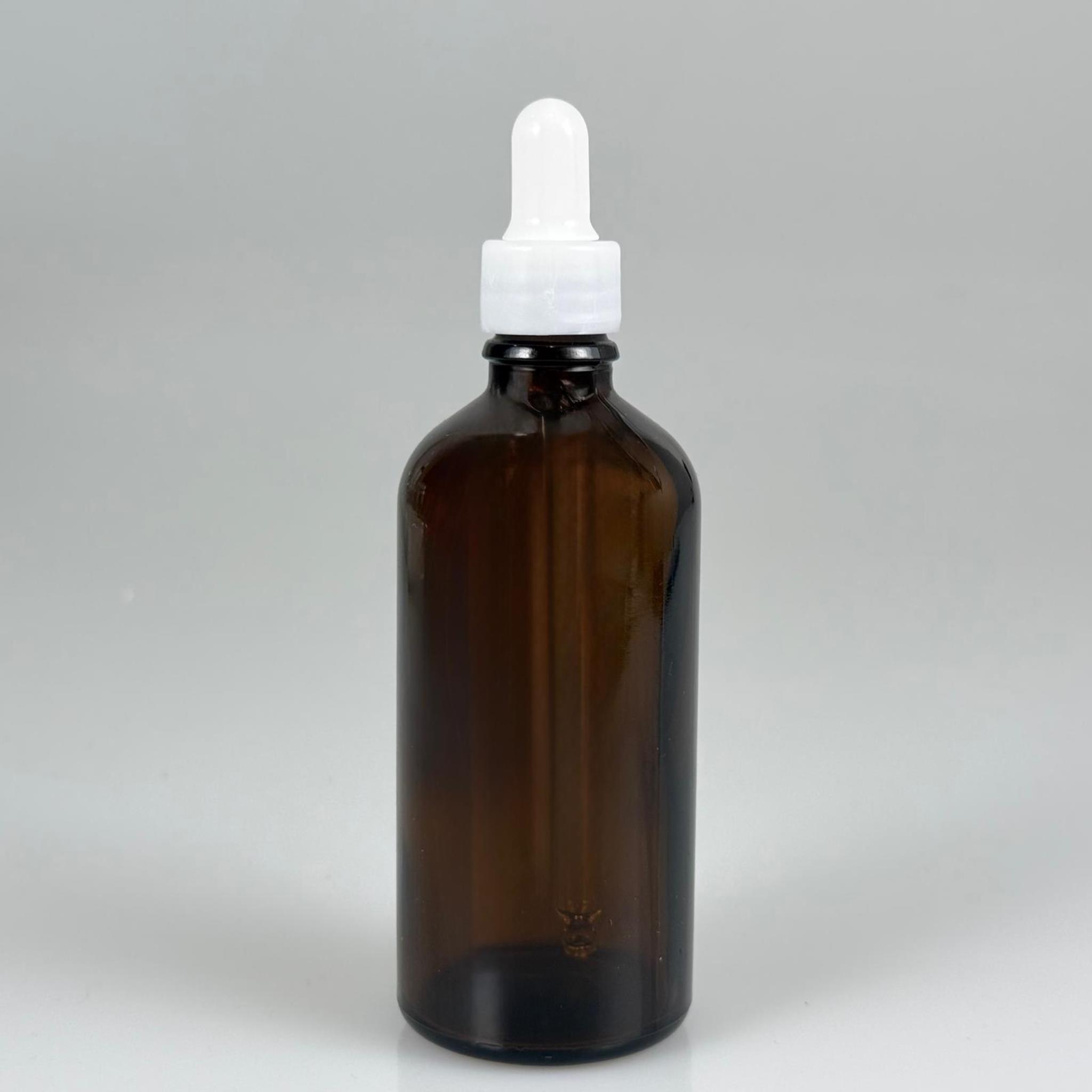 100 CC AMBER CAM DAMLALIKLI ŞİŞE - BEYAZ EMZİK + BEYAZ DÜZ KAPAK + CAM PİPET TAKIM - 100 ML KAHVERENGİ DAMLALIKLI ŞİŞE SETİ