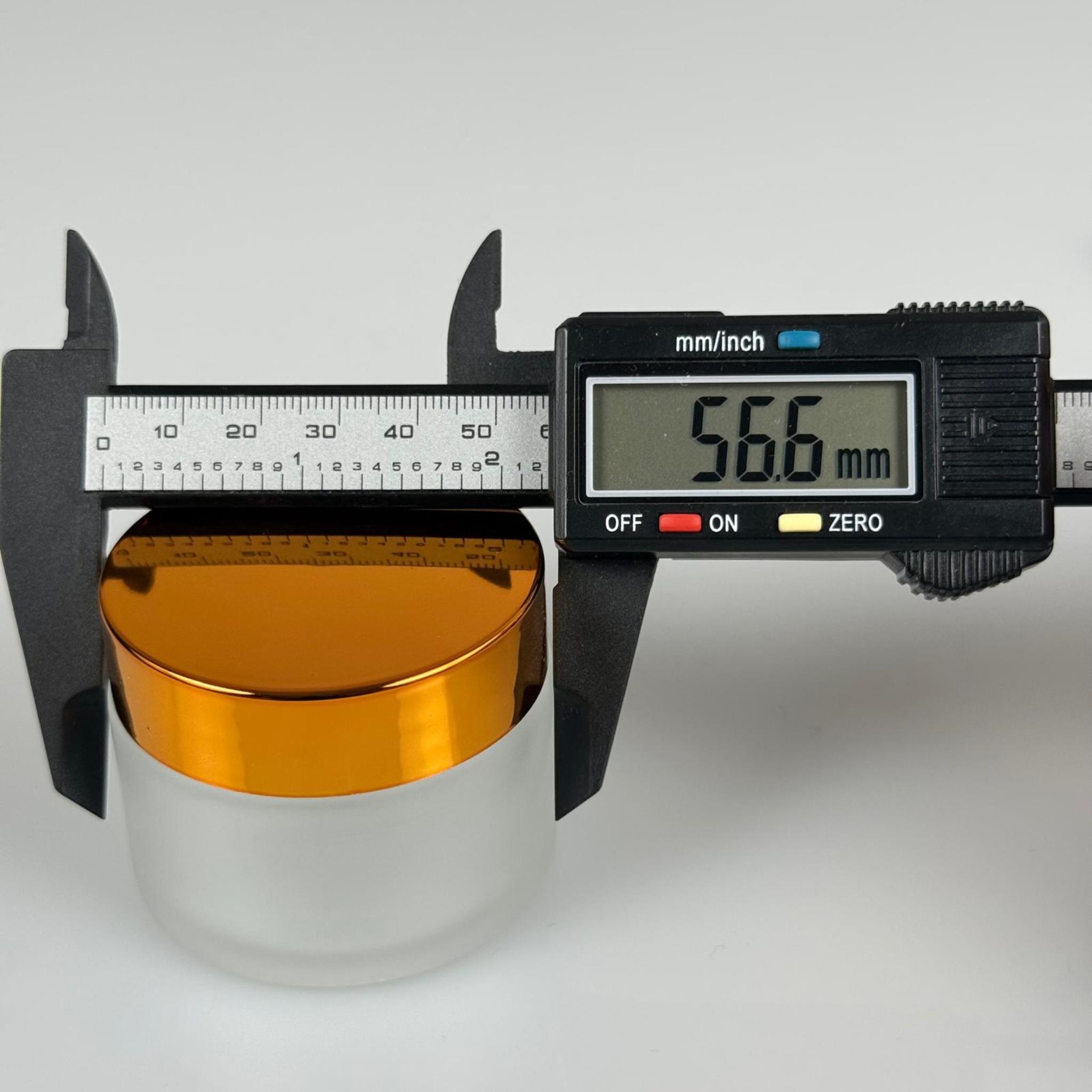 50 CC BUZLU CAM KREM KAVANOZU + GOLD KAPAK + İÇ TIPA - 50 ML Kozmetik ve Bakım Ürünleri İçin Cam Kavanozları