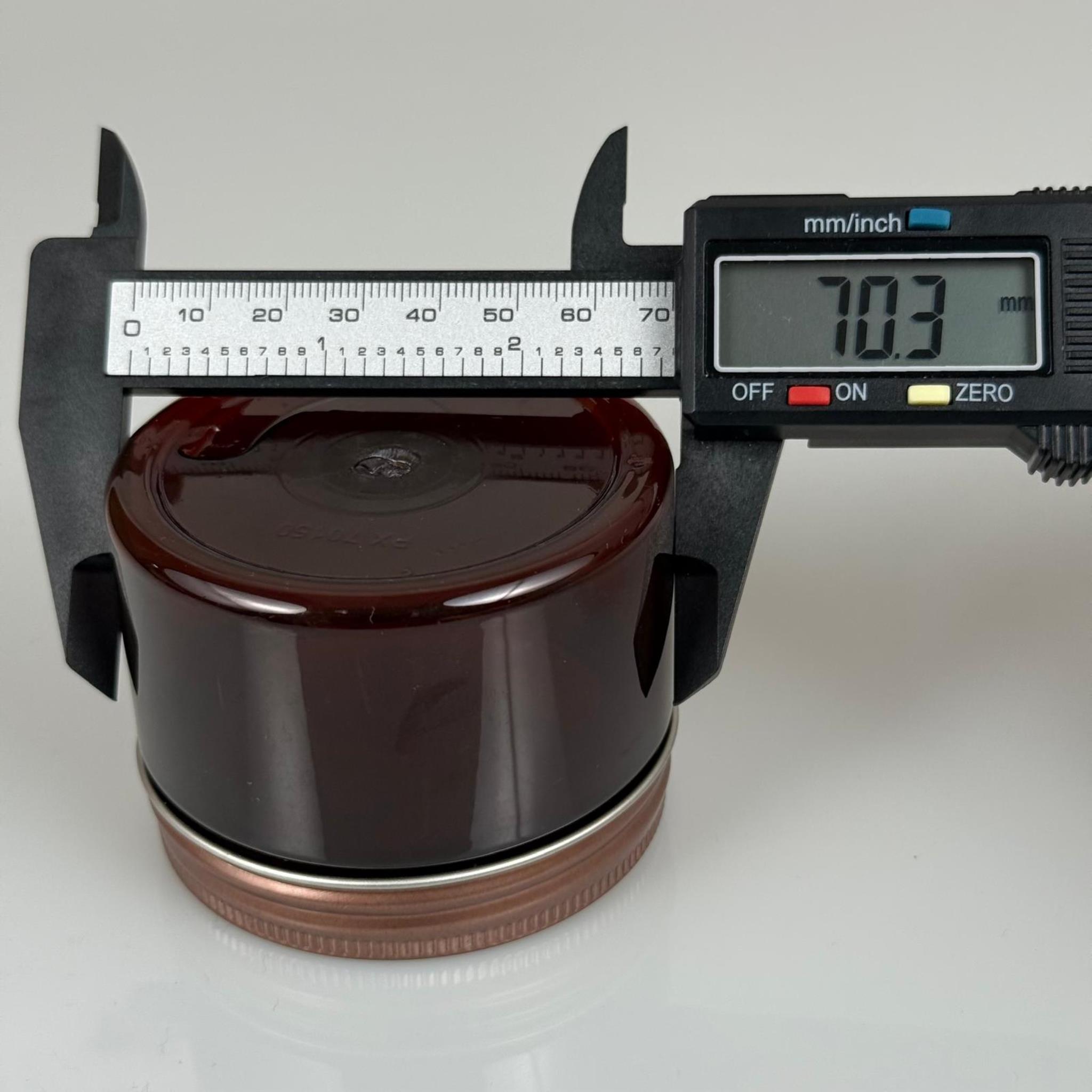 150 ML SERT PET KAVANOZ + BRONZ METAL KAPAK + İÇ TIPA - 150 CC KALIN AMBER PLASTİK KAVANOZ BRONZ METAL KAPAKLI İÇ TIPALI TAKIM - KREM KAVANOZLARI