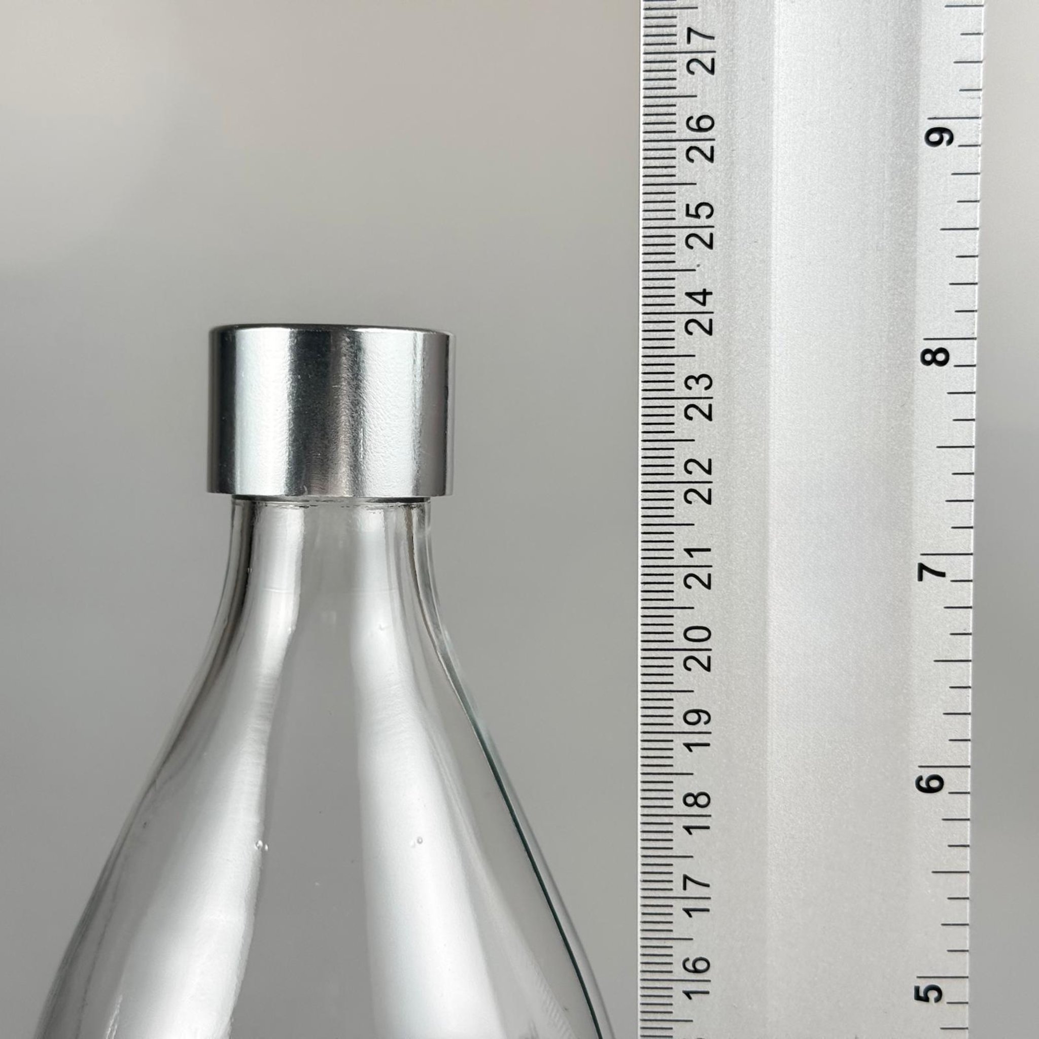 750 CC CAM ŞİŞE + ALÜMİNYUM KAPLAMALI GÜMÜŞ KAPAKLI + KÖR TIPALI TAKIM - 750 ML CAM SU ŞİŞESİ