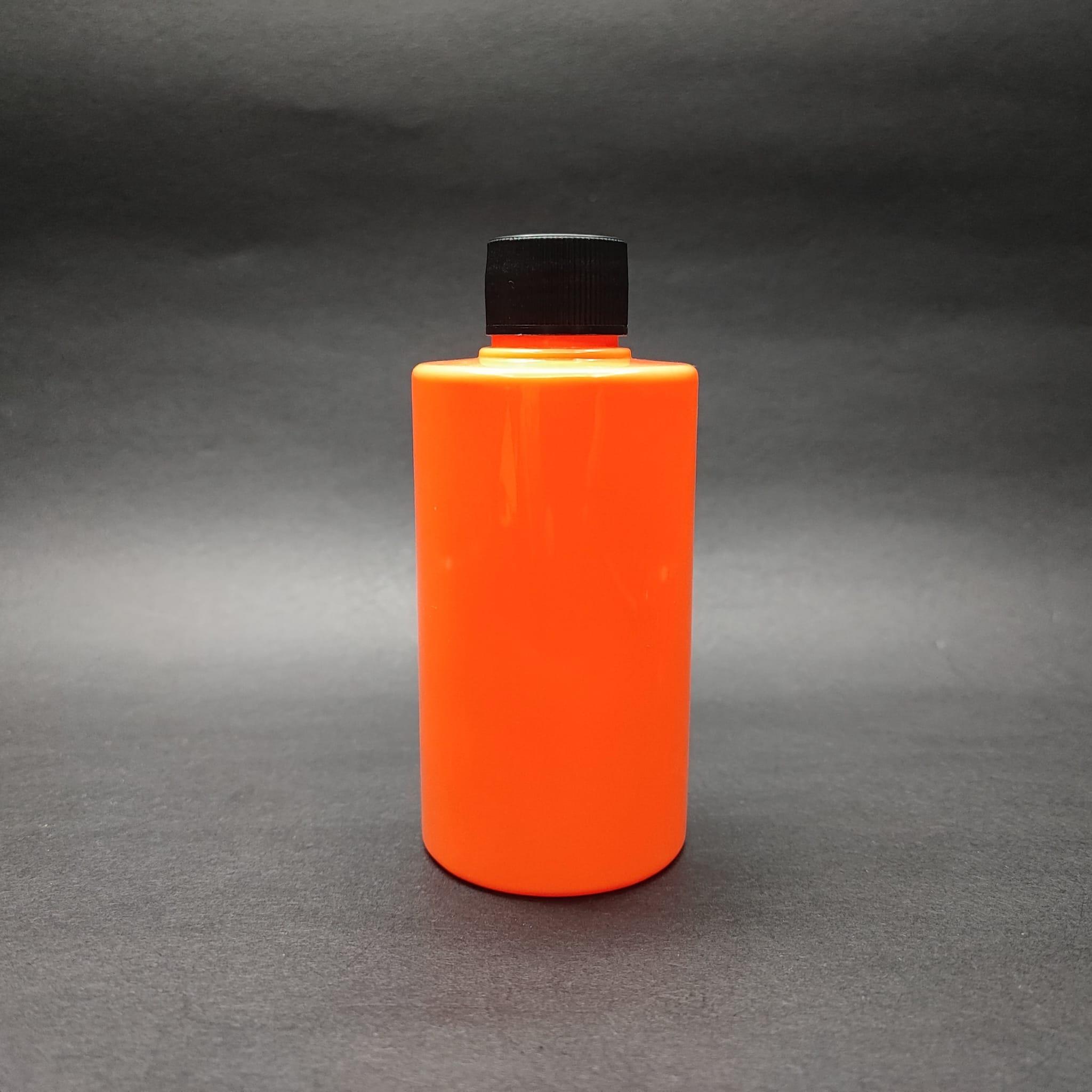 200 CC KÜT BOYUNLU SİLİNDİR PET ŞİŞE (24 GR) - CONTALI SİYAH KAPAKLI - 200 ML PLASTİK ŞİŞE - TURUNCU