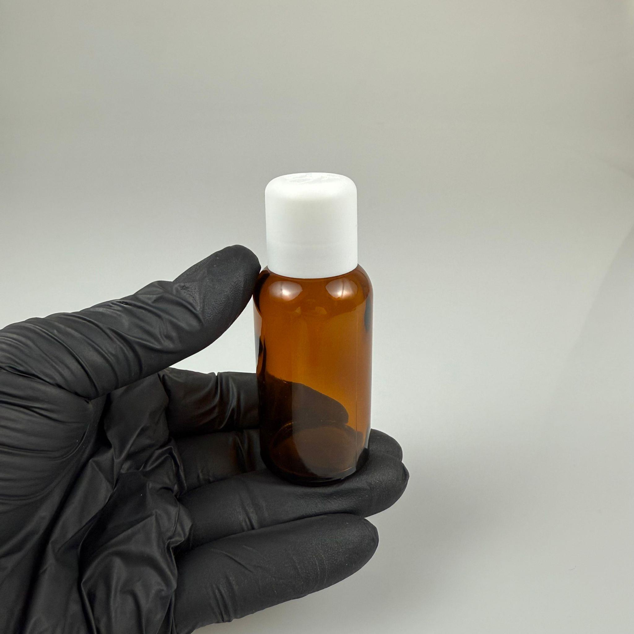 30 CC AMBER CAM ŞİŞE + İÇTEN DAMLALIKLI ÇOCUK KİLİTLİ BEYAZ KAPAK - KAHVERENGİ 30 ML KİLİT KAPAKLI DAMLATMALI ŞİŞE