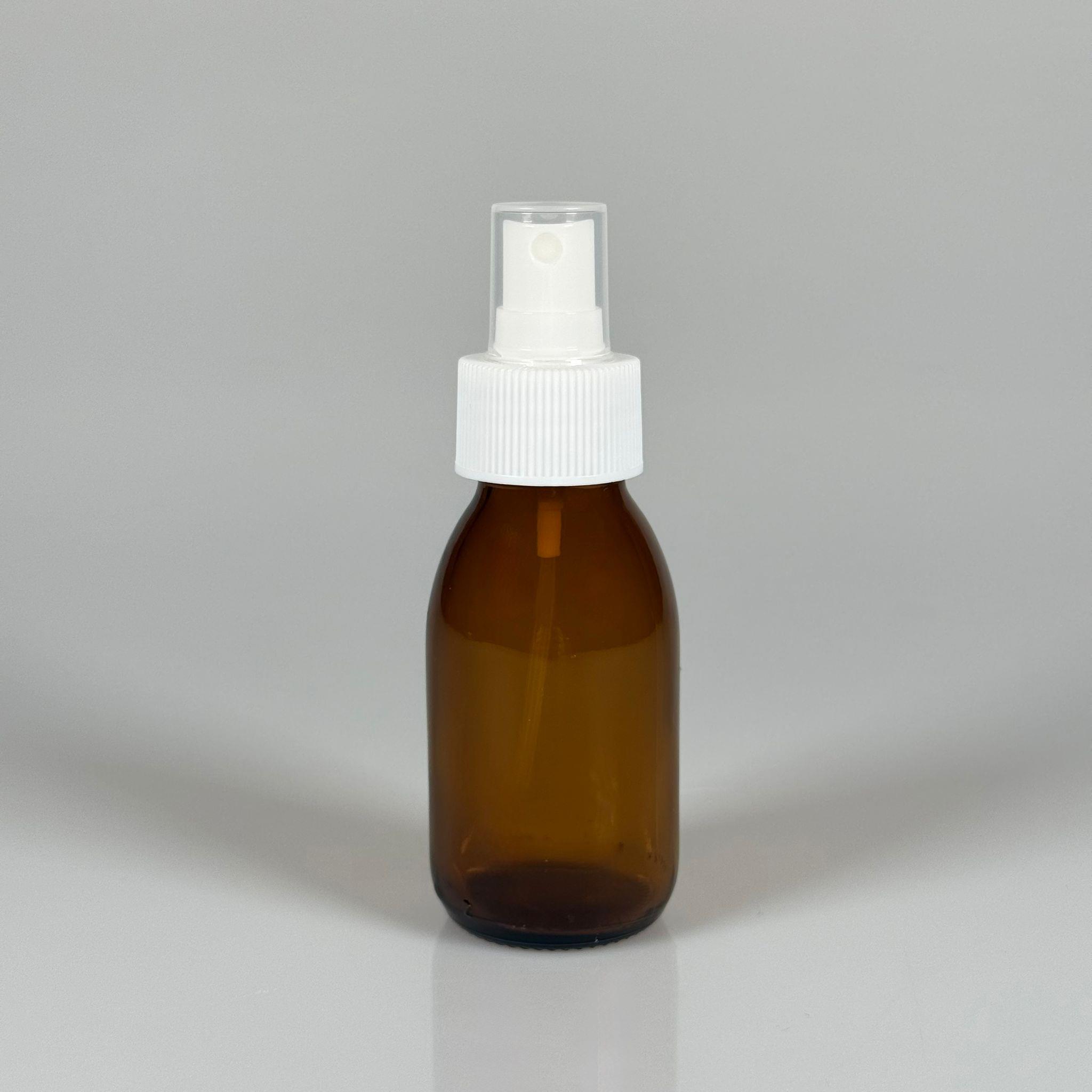 75 CC AMBER CAM ŞİŞE - BEYAZ SPREYLİ TAKIM - 75 ML KAHVERENGİ ECZA ŞİŞESİ