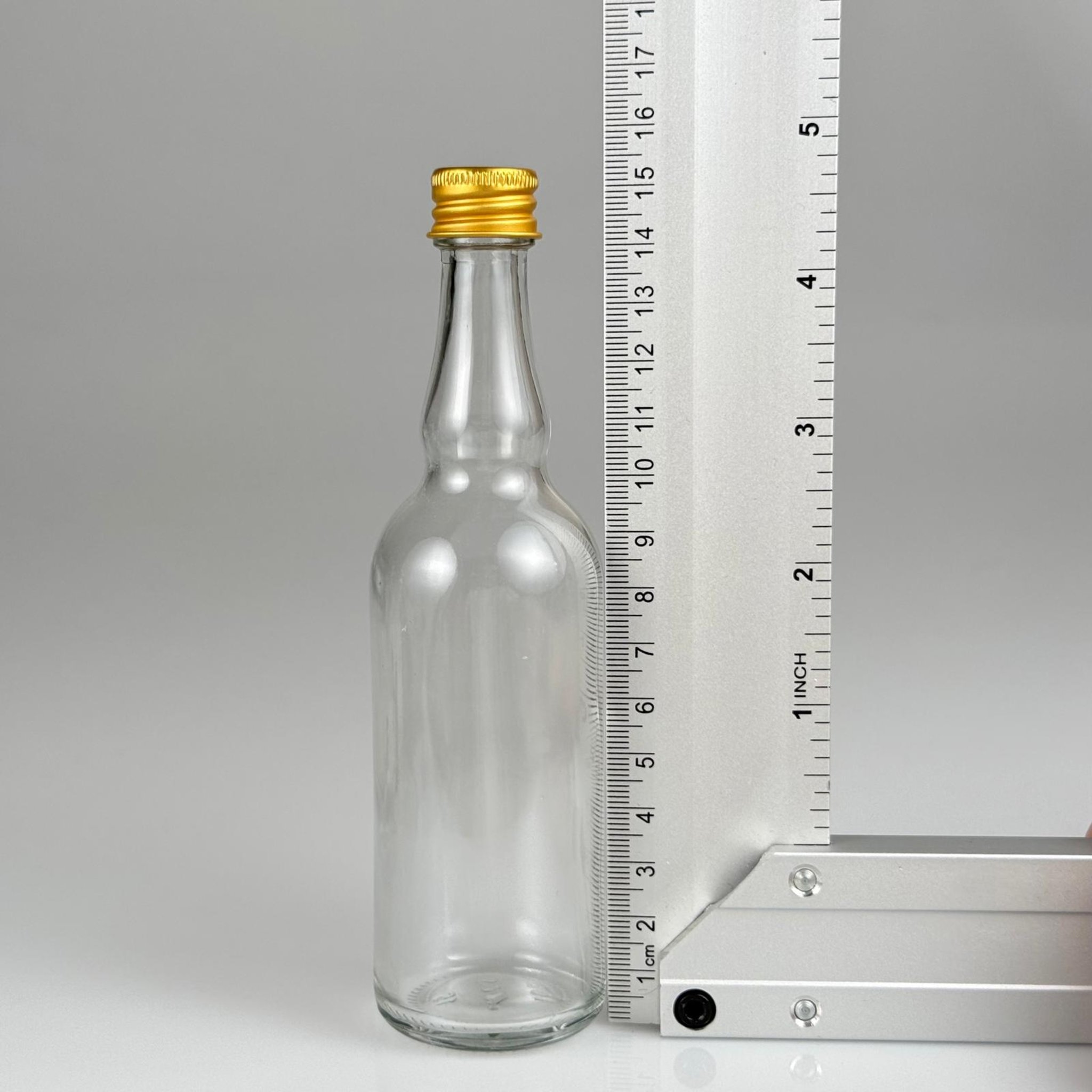 100 CC ŞEFFAF CAM BOĞUMLU SOS ŞİŞESİ + GOLD ALÜMİNYUM METAL KAPAKLI TAKIM - 100 ML SOS ŞİŞESİ
