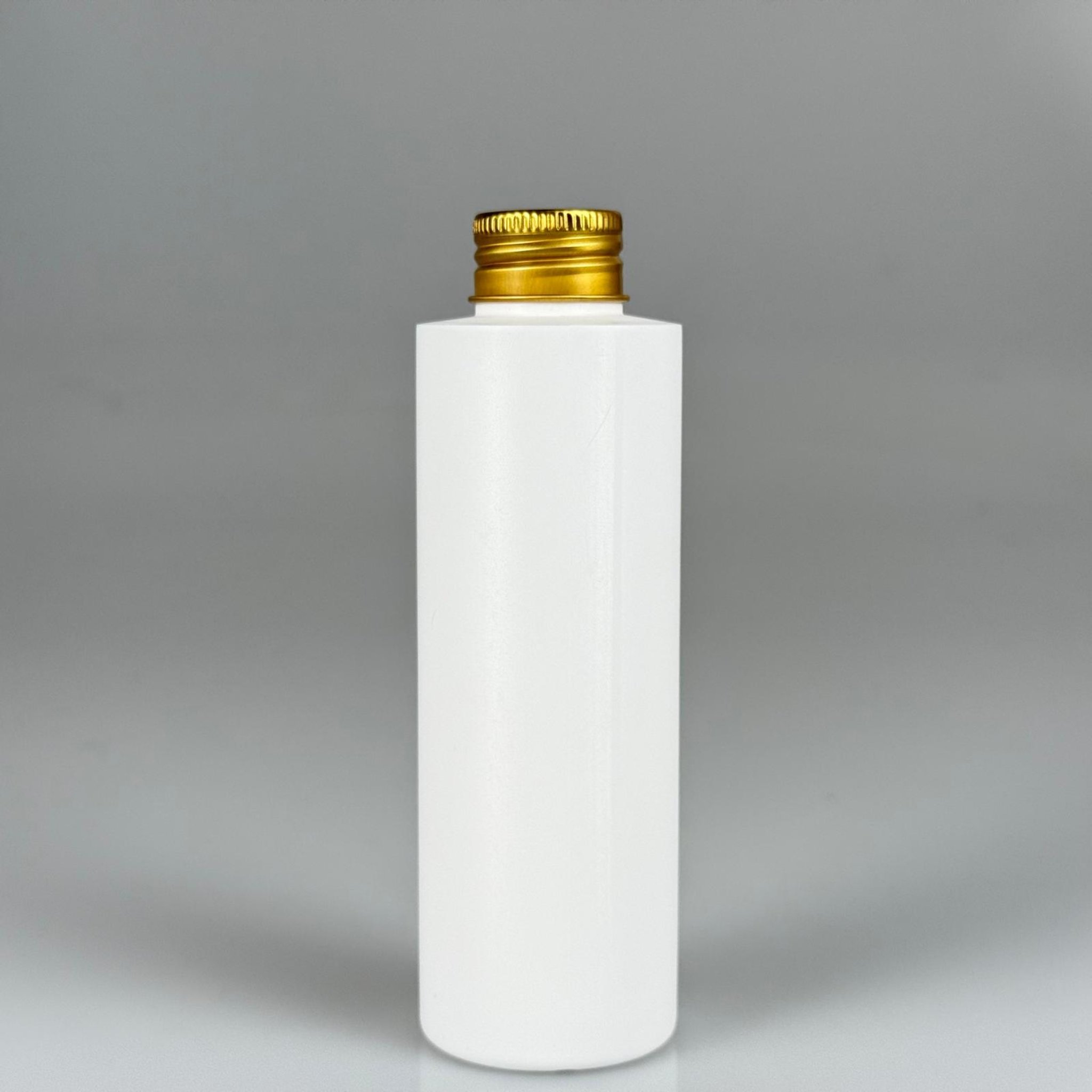 150 CC MAT BEYAZ SERT POLİETİLEN ASETON ŞİŞESİ (24 AĞIZ) + KÖPÜK CONTALI GOLD METAL ALÜMİNYUM KAPAK TAKIM - 150 ML KAPAKLI BEYAZ PLASTİK ŞİŞELER