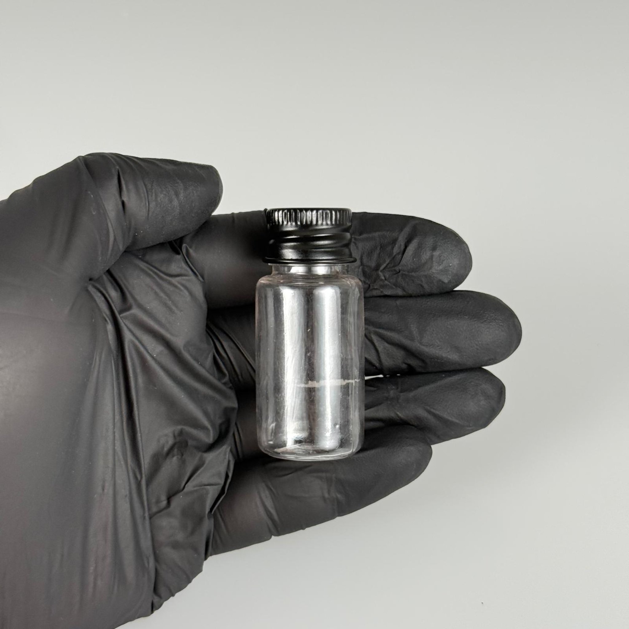 10 CC ŞEFFAF PET SHOT ŞİŞE - KÖPÜK CONTALI SİYAH ALÜMİNYUM METAL KAPAKLI TAKIM - 10 ML PLASTİK ŞİŞE